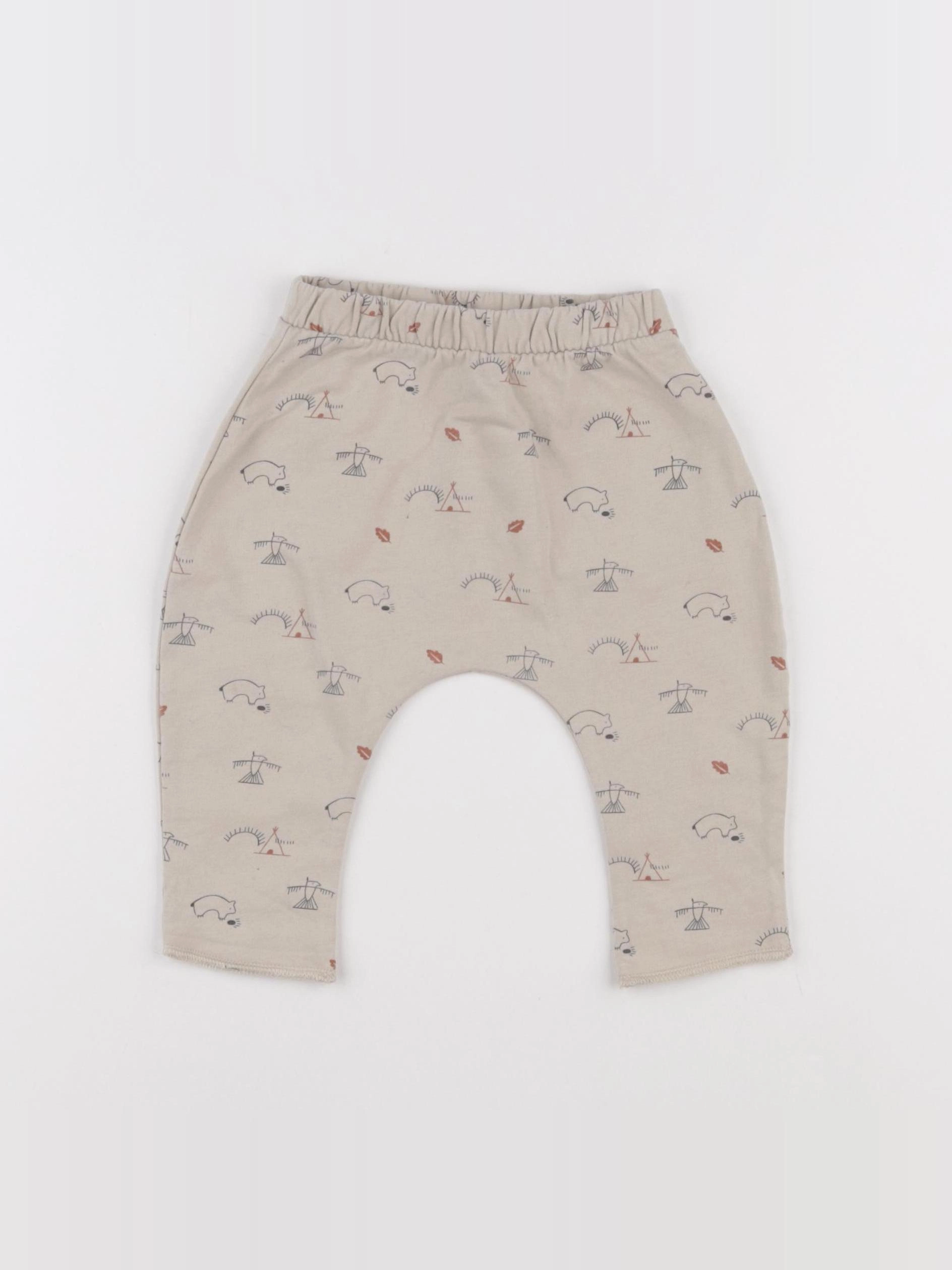 Vertbaudet - jogging beige - 3 mois