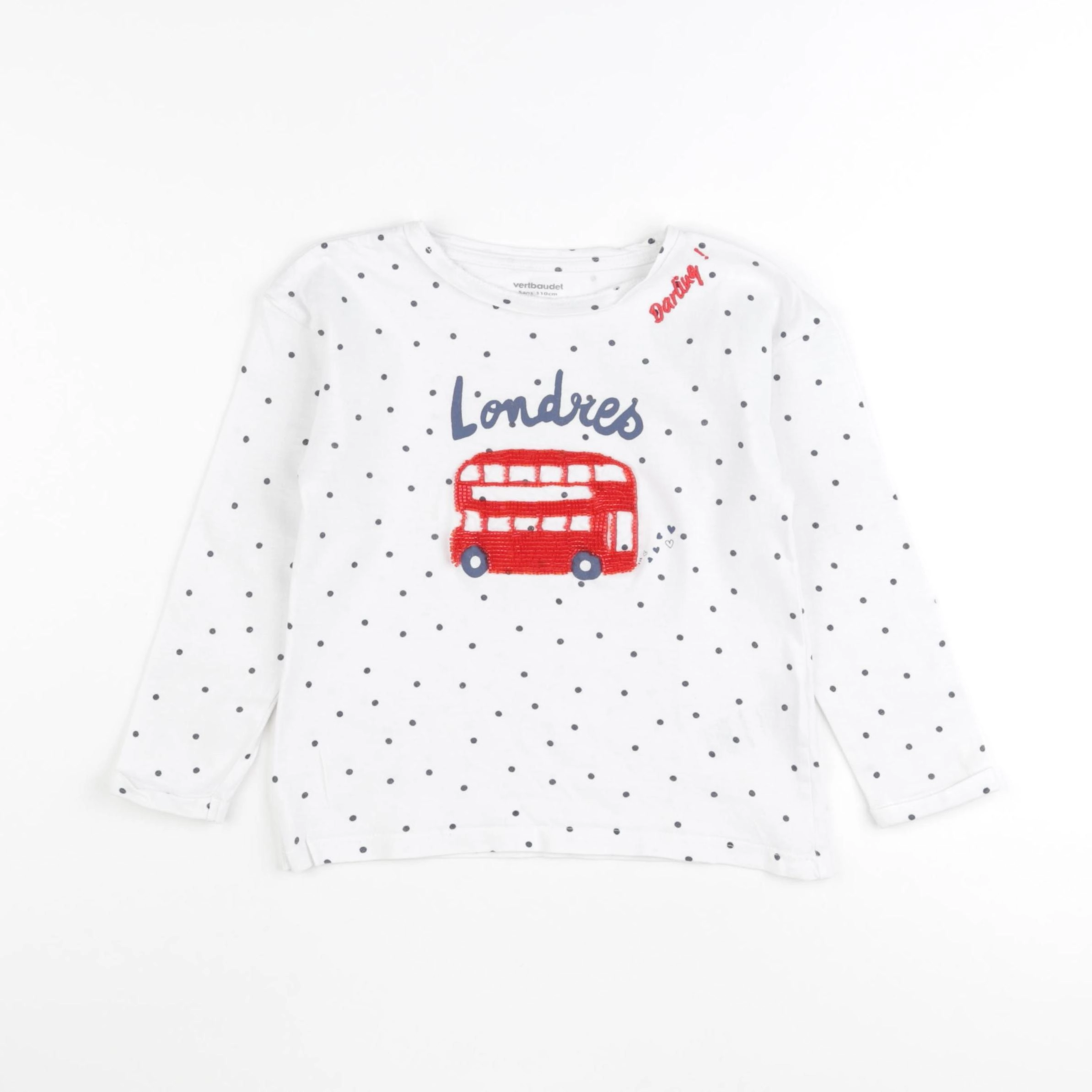 Vertbaudet - tee-shirt blanc - 5 ans