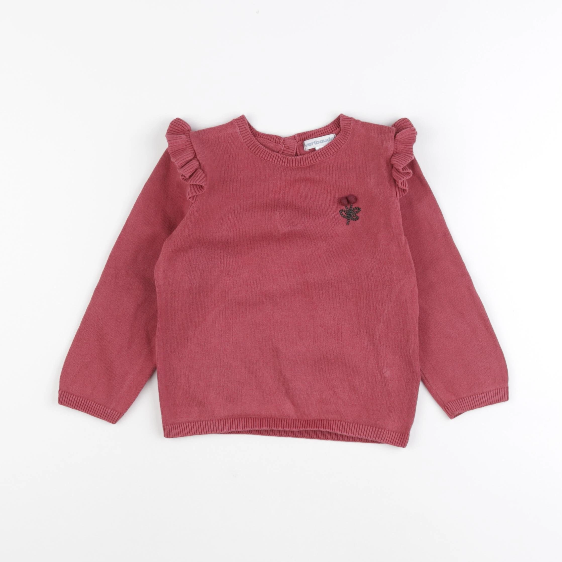 Vertbaudet - pull rose - 3 ans