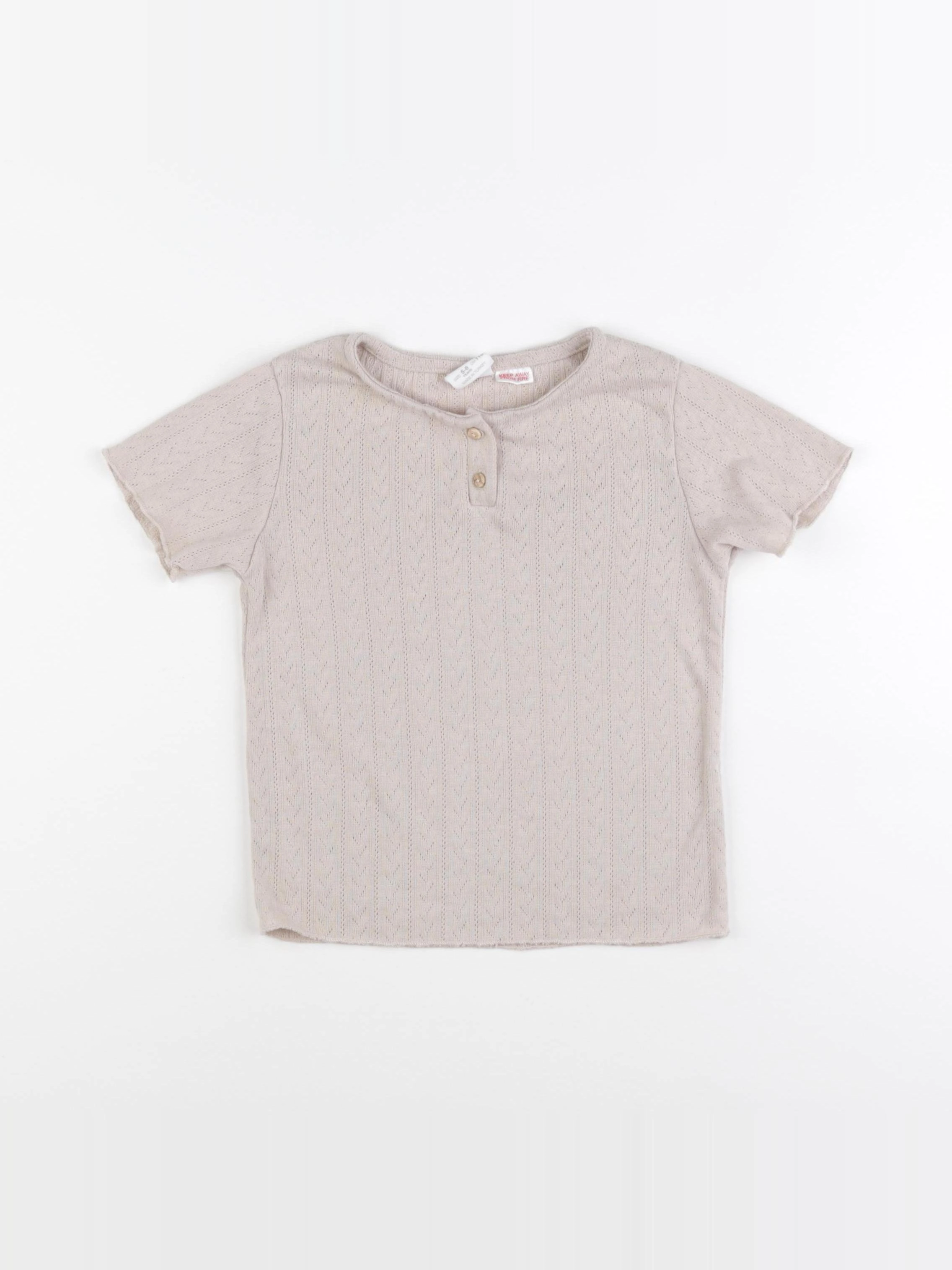 Zara - tee-shirt beige - 5/6 ans