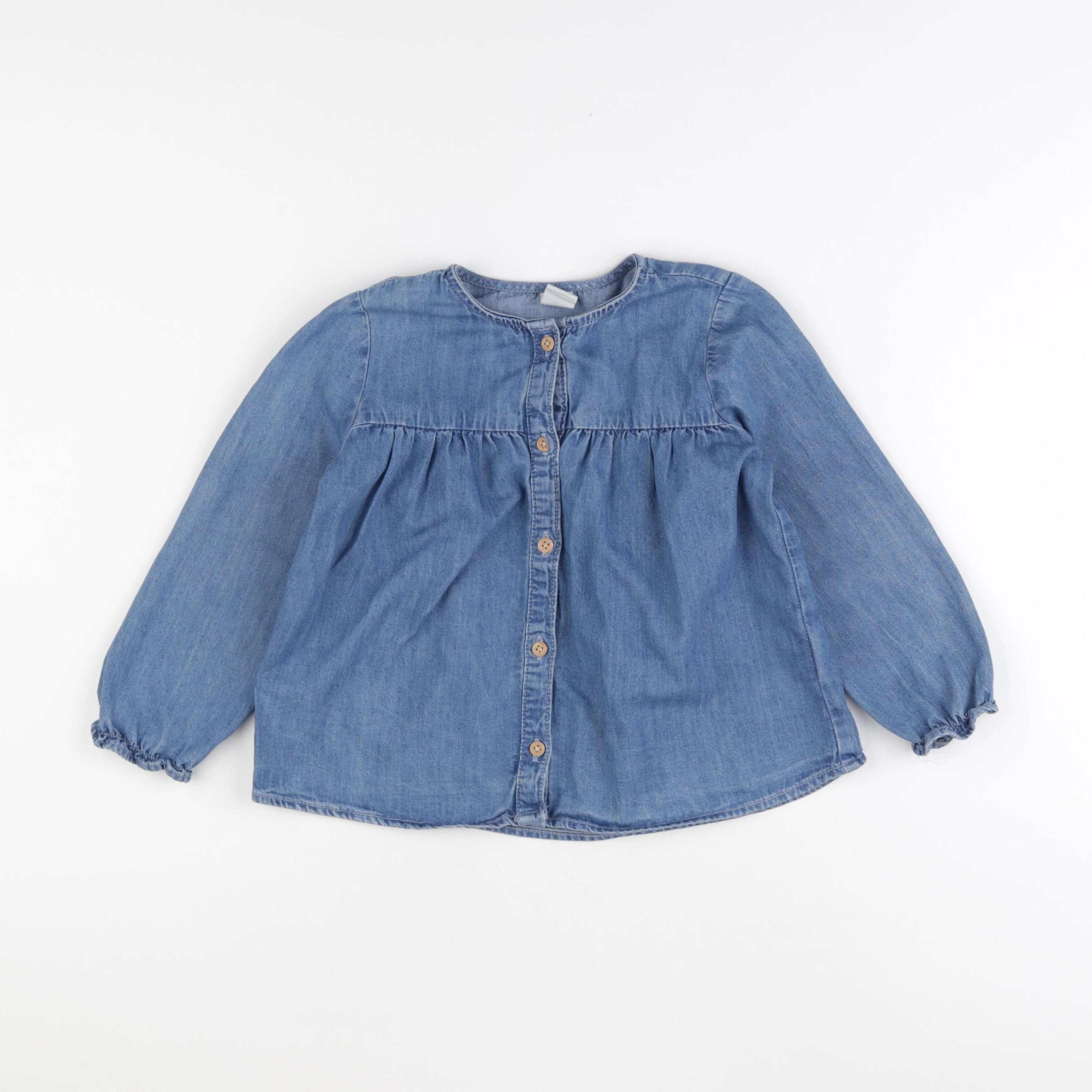 H&M - blouse bleu - 3/4 ans