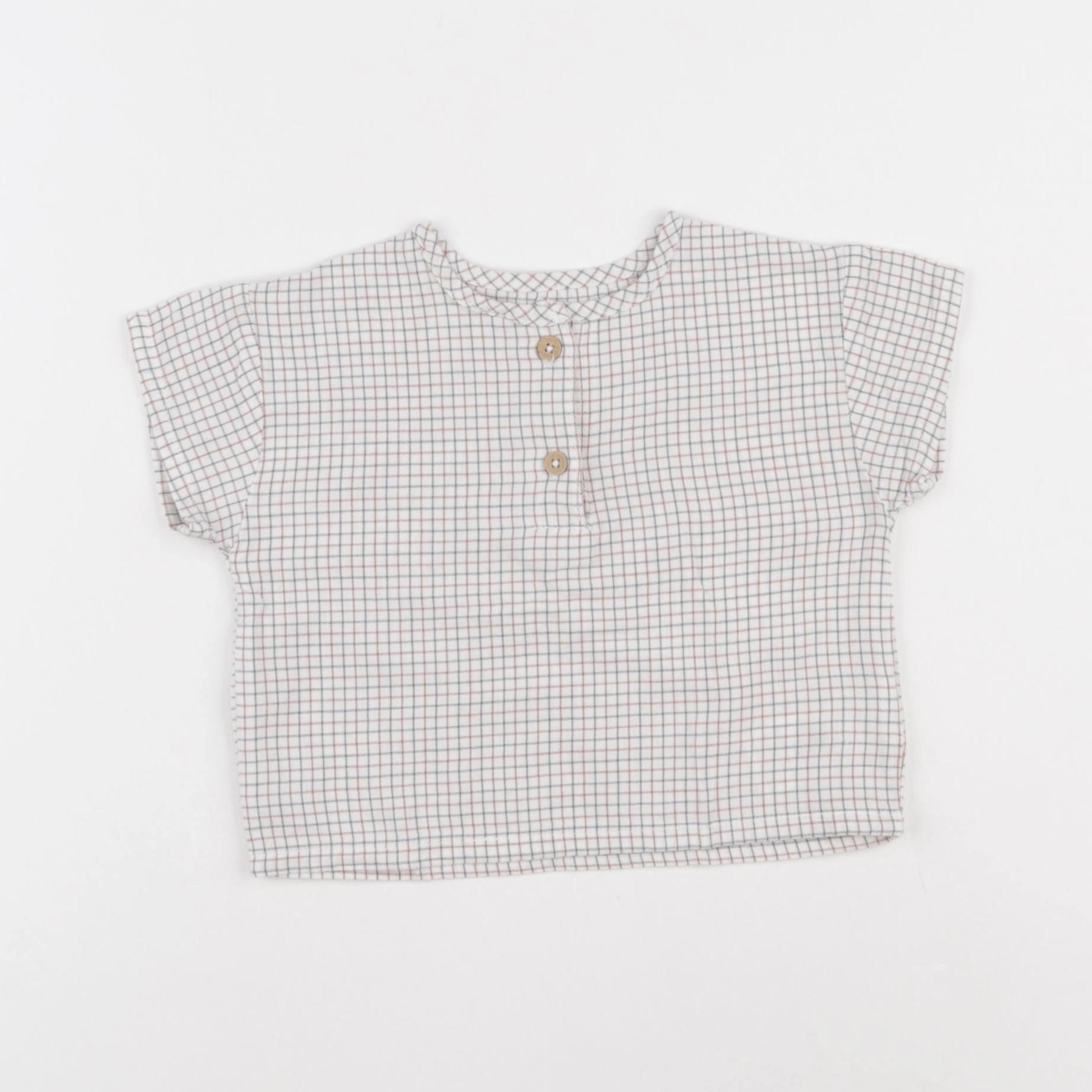 Vertbaudet - polo blanc - 9/12 mois