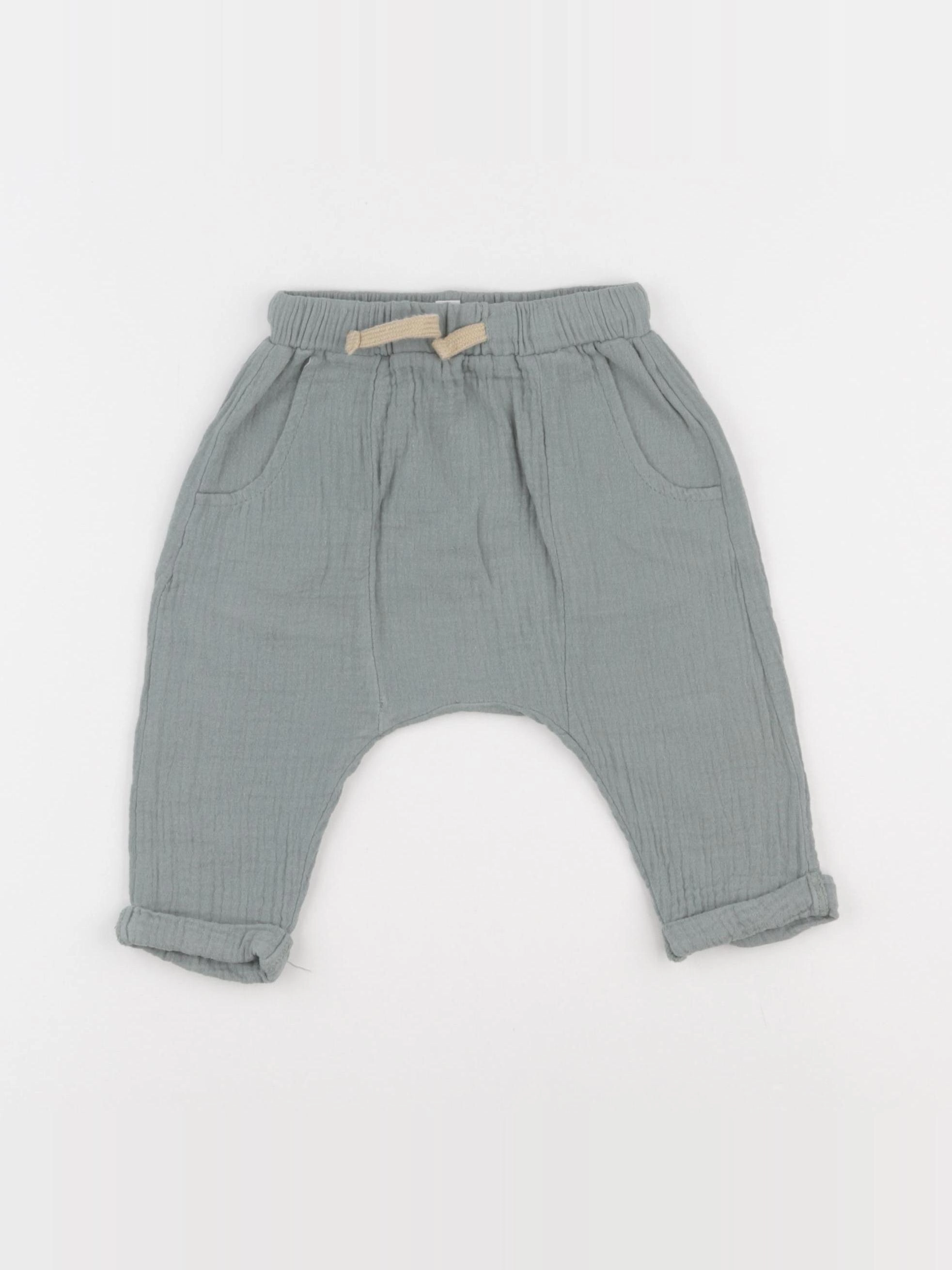 Vertbaudet - pantalon bleu - 9 mois