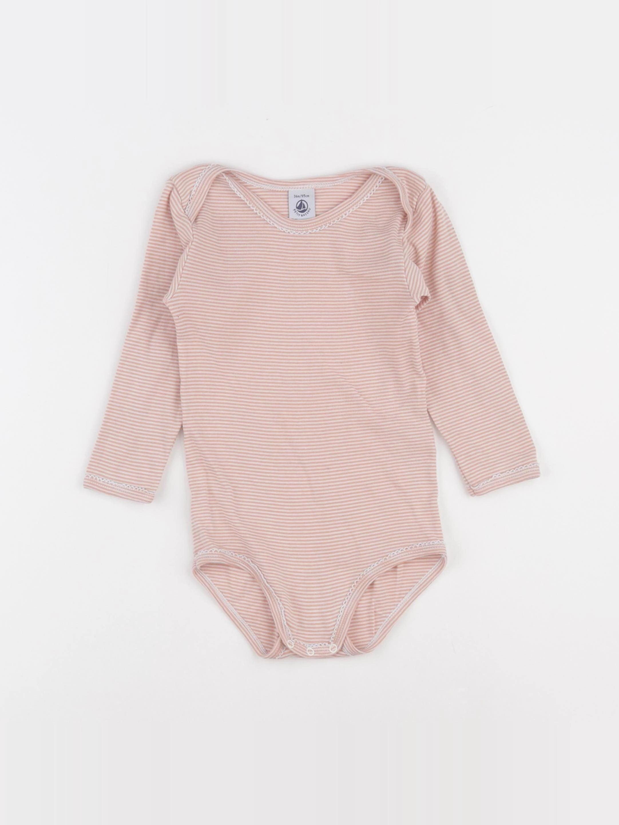 Petit Bateau - body rose - 36 mois