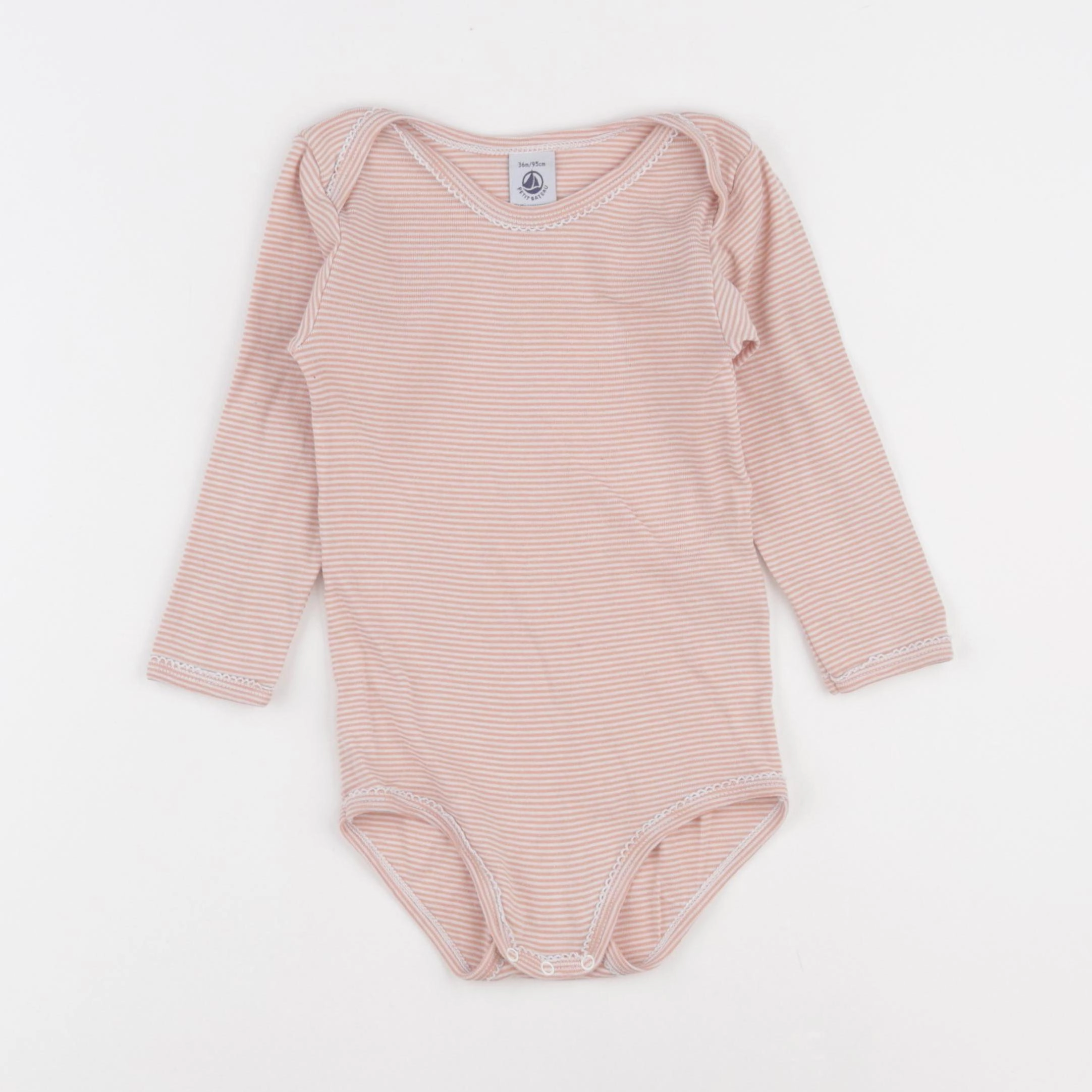 Petit Bateau - body rose - 36 mois