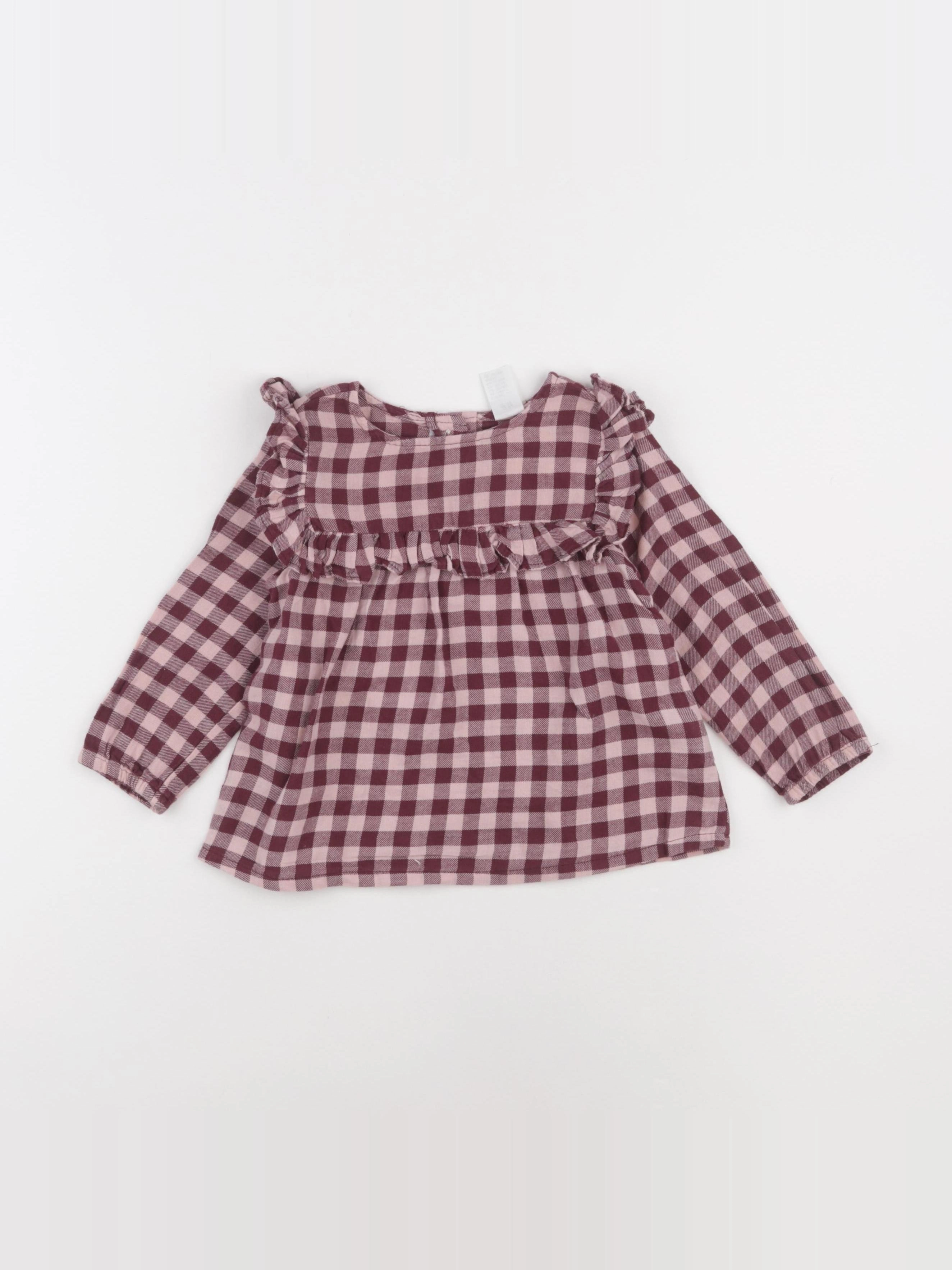 H&M - blouse rose - 18 mois