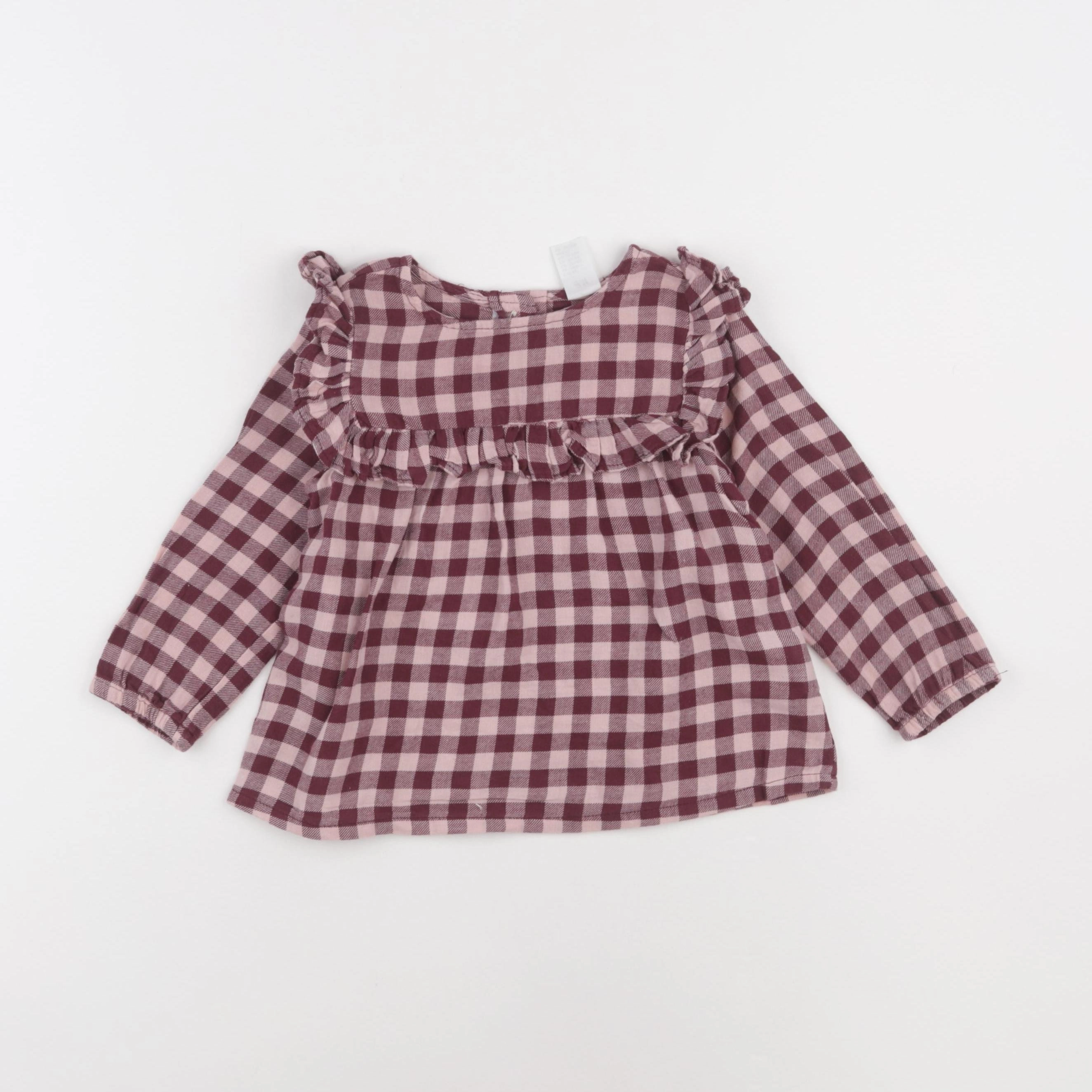 H&M - blouse rose - 18 mois