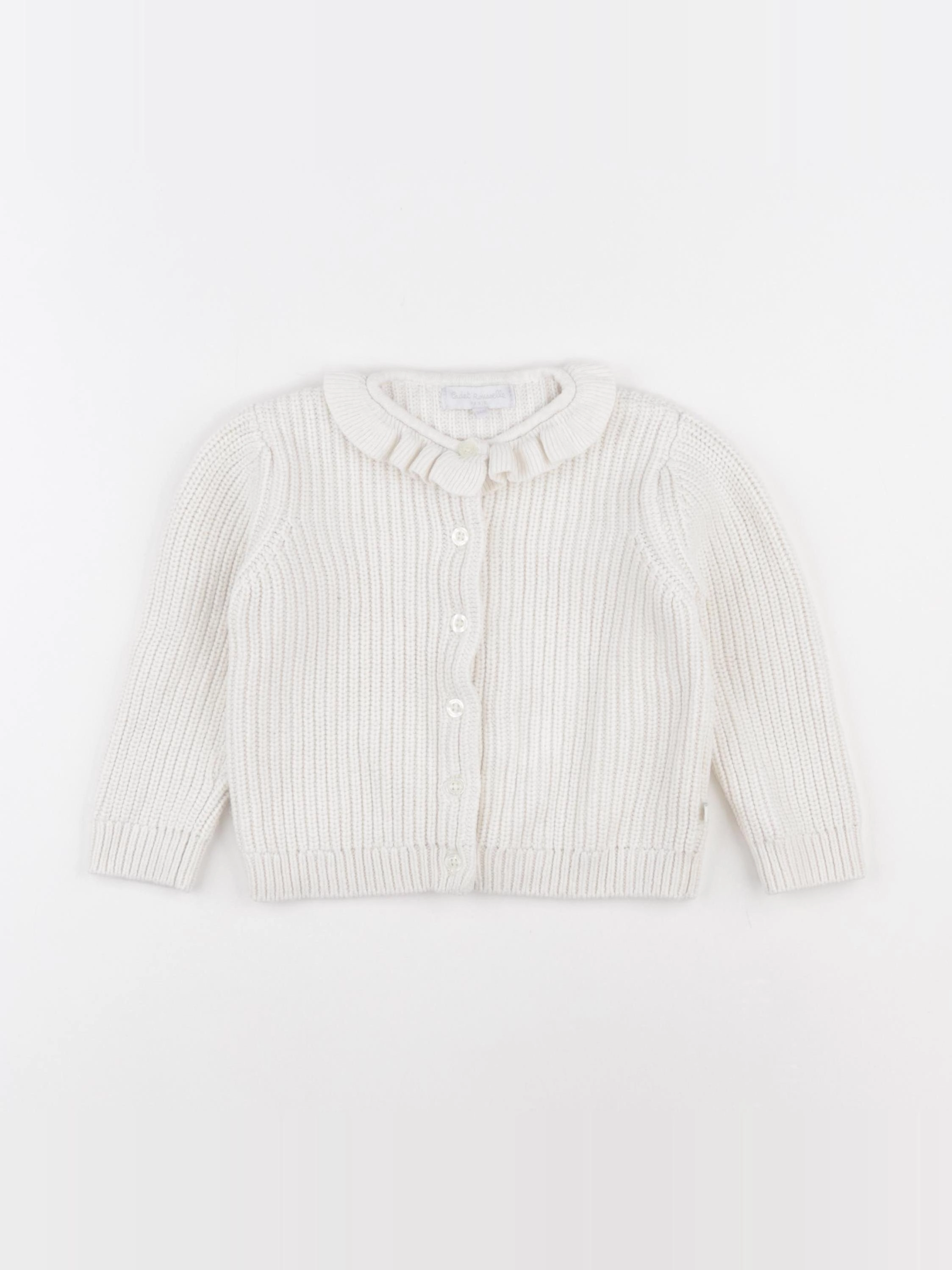 Cadet Rousselle - gilet blanc - 24 mois