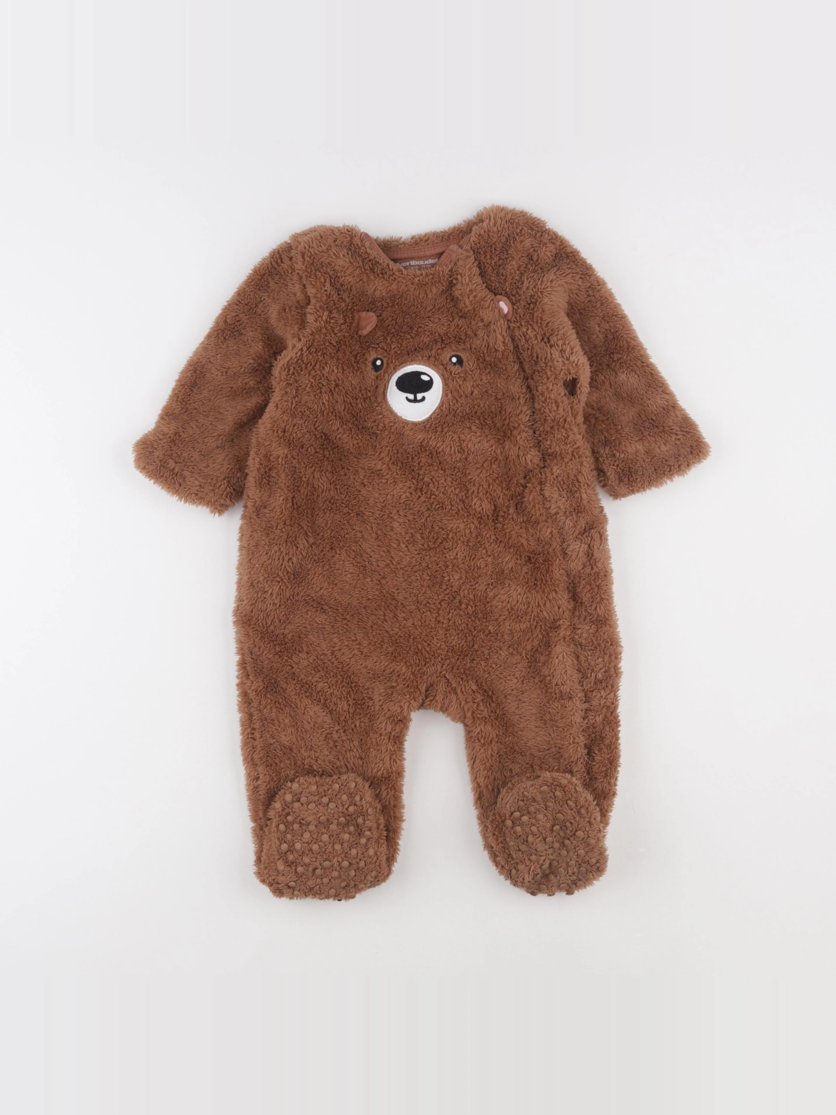 Vertbaudet - sur-pyjama marron - 12 mois
