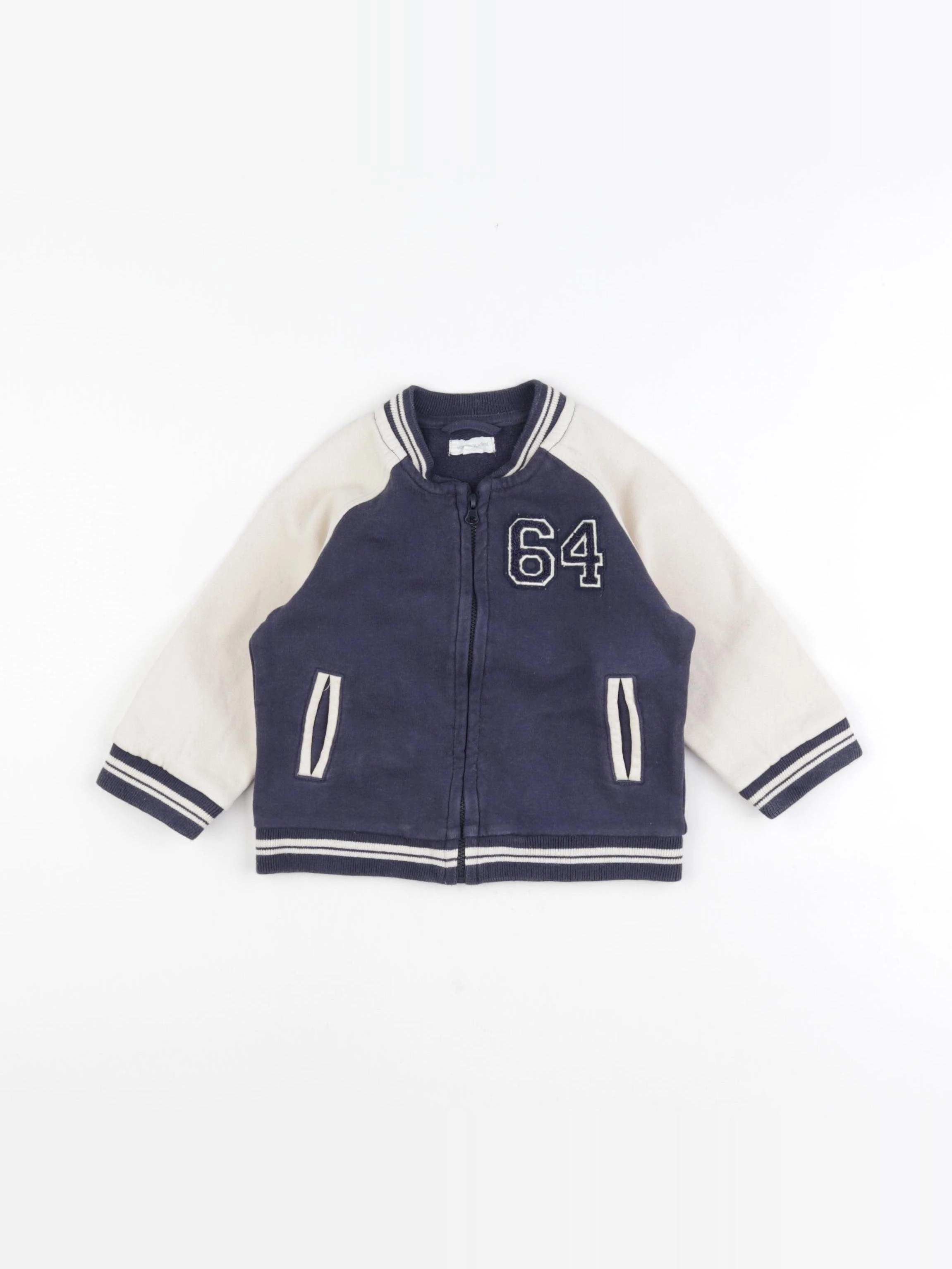 Vertbaudet - veste bleu - 18 mois