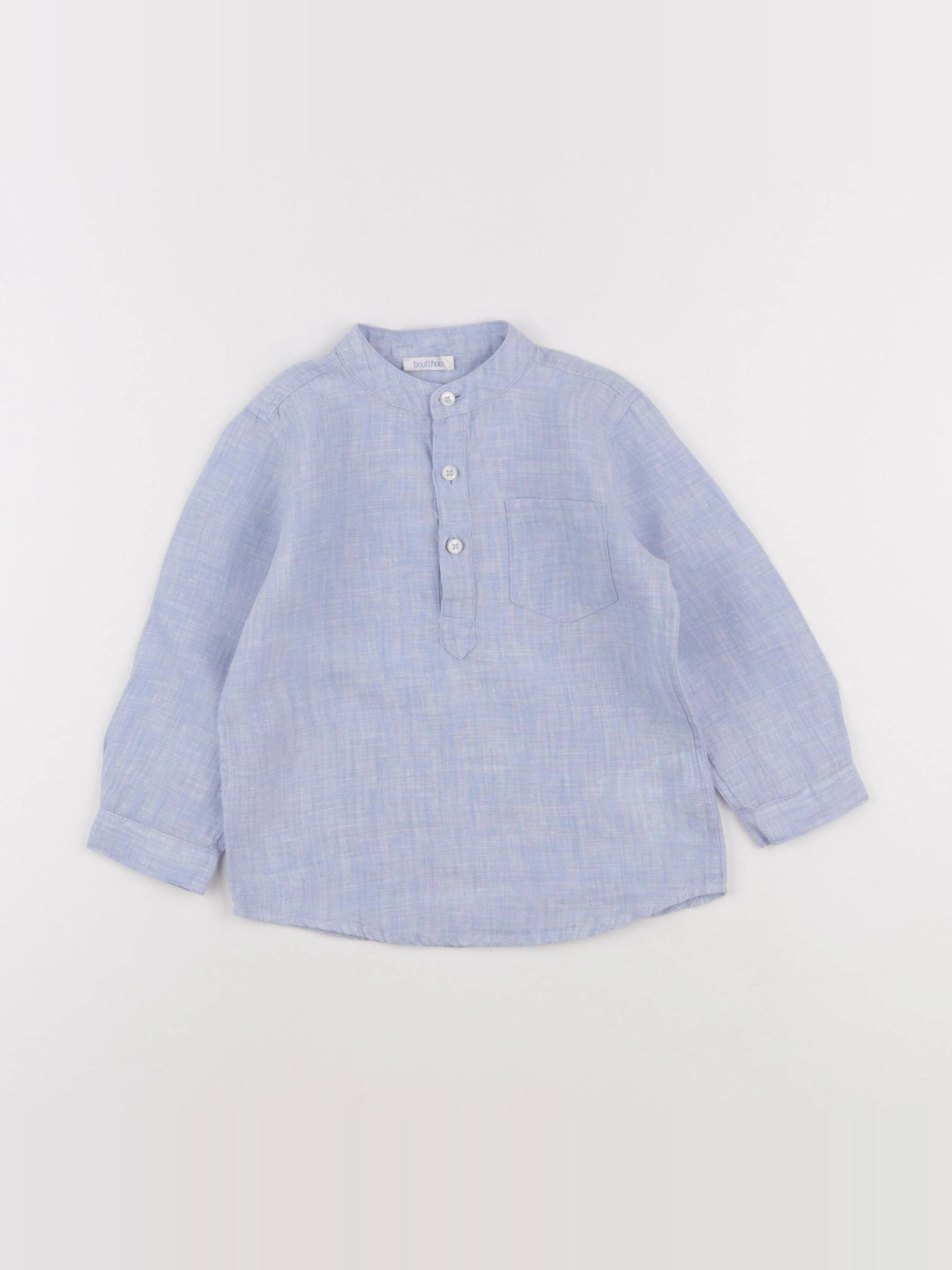 Boutchou - chemise bleu - 24 mois