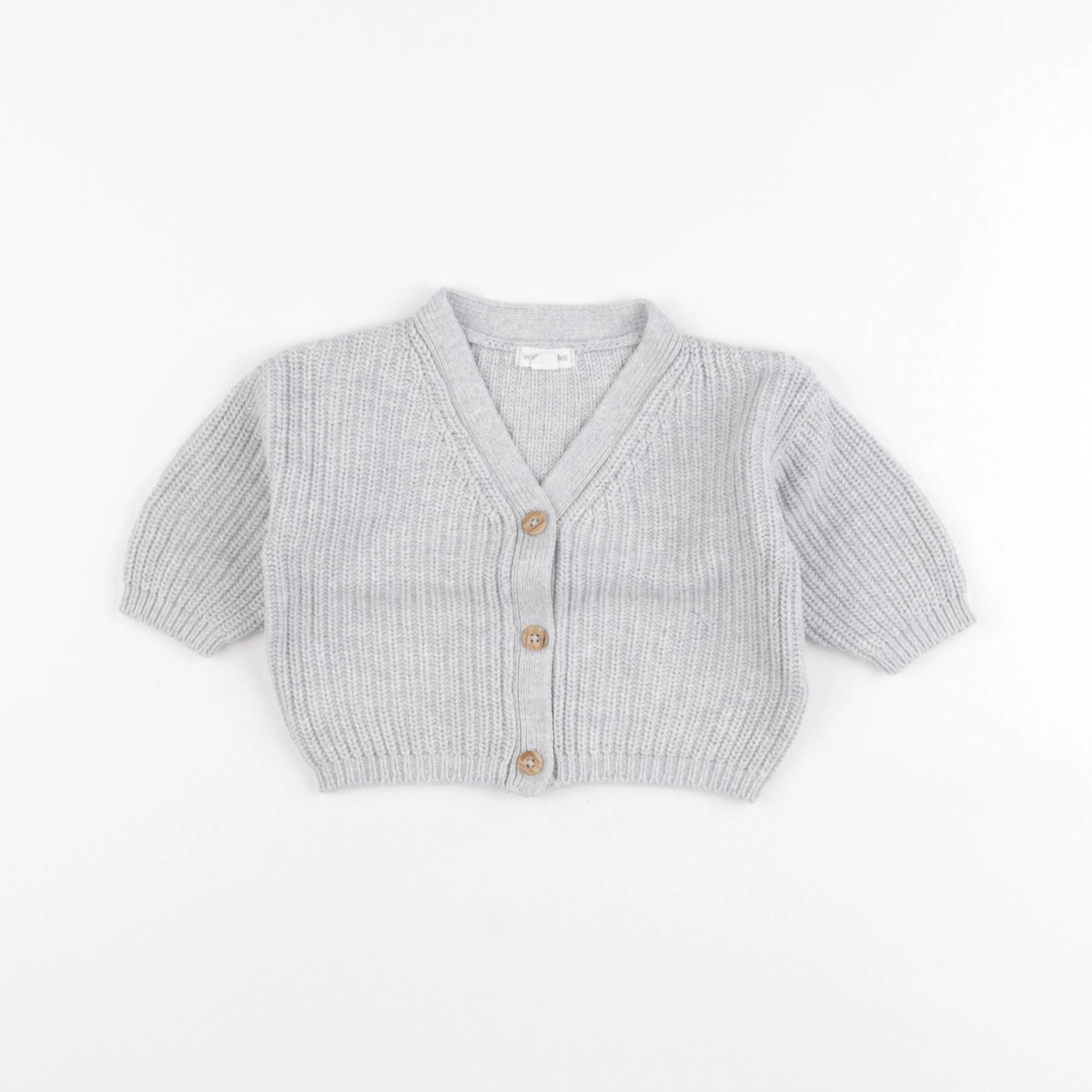 Vertbaudet - gilet gris - 3 mois