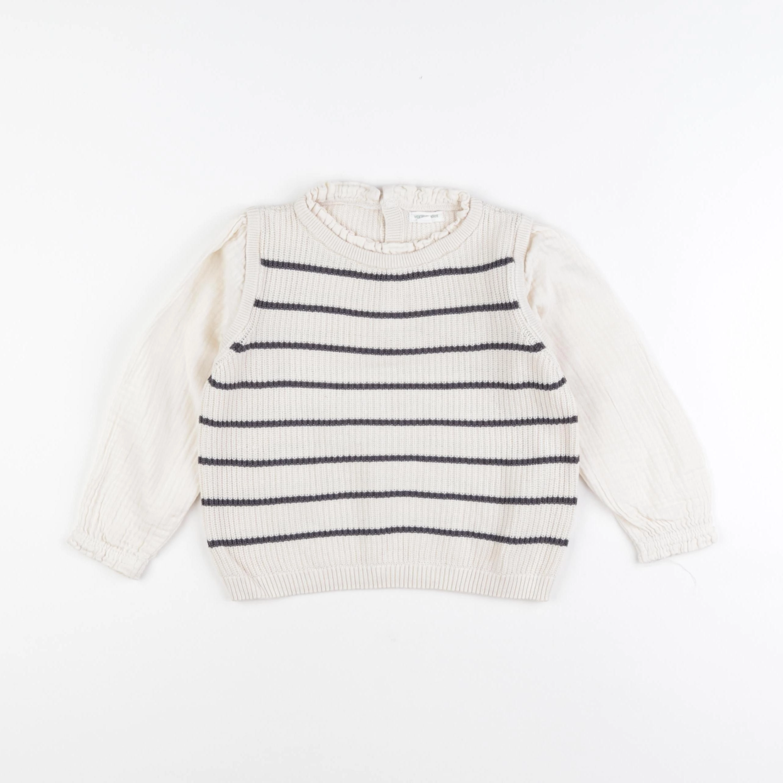 Vertbaudet - pull beige - 3 ans