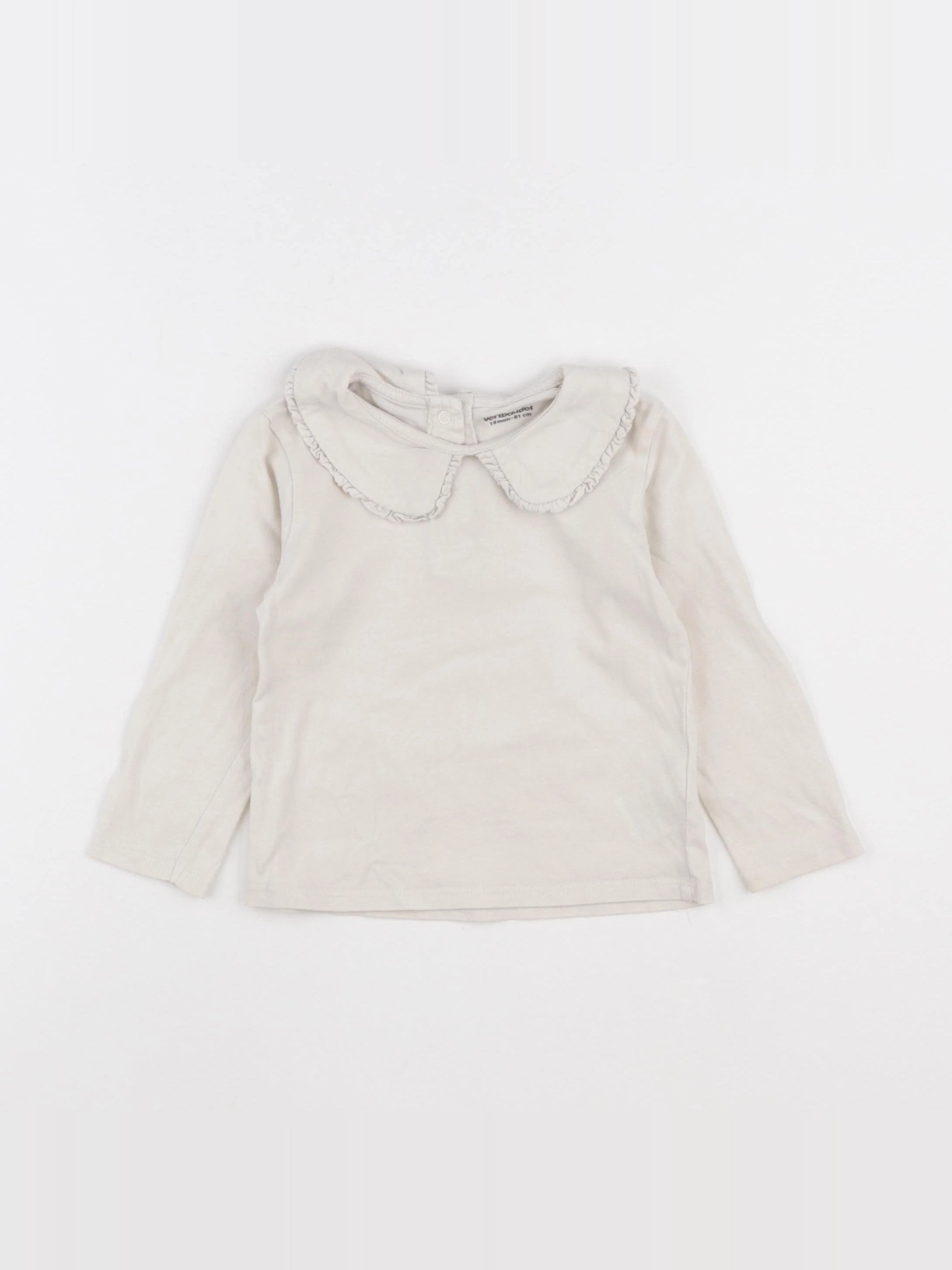 Vertbaudet - tee-shirt beige - 18 mois