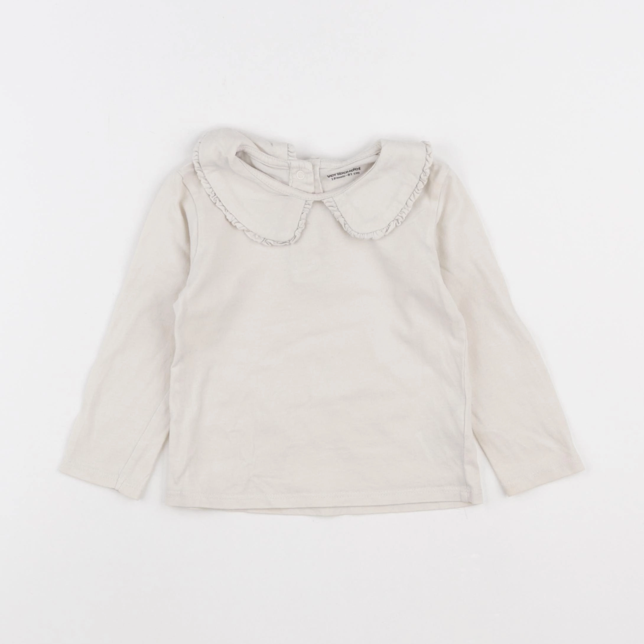Vertbaudet - tee-shirt beige - 18 mois