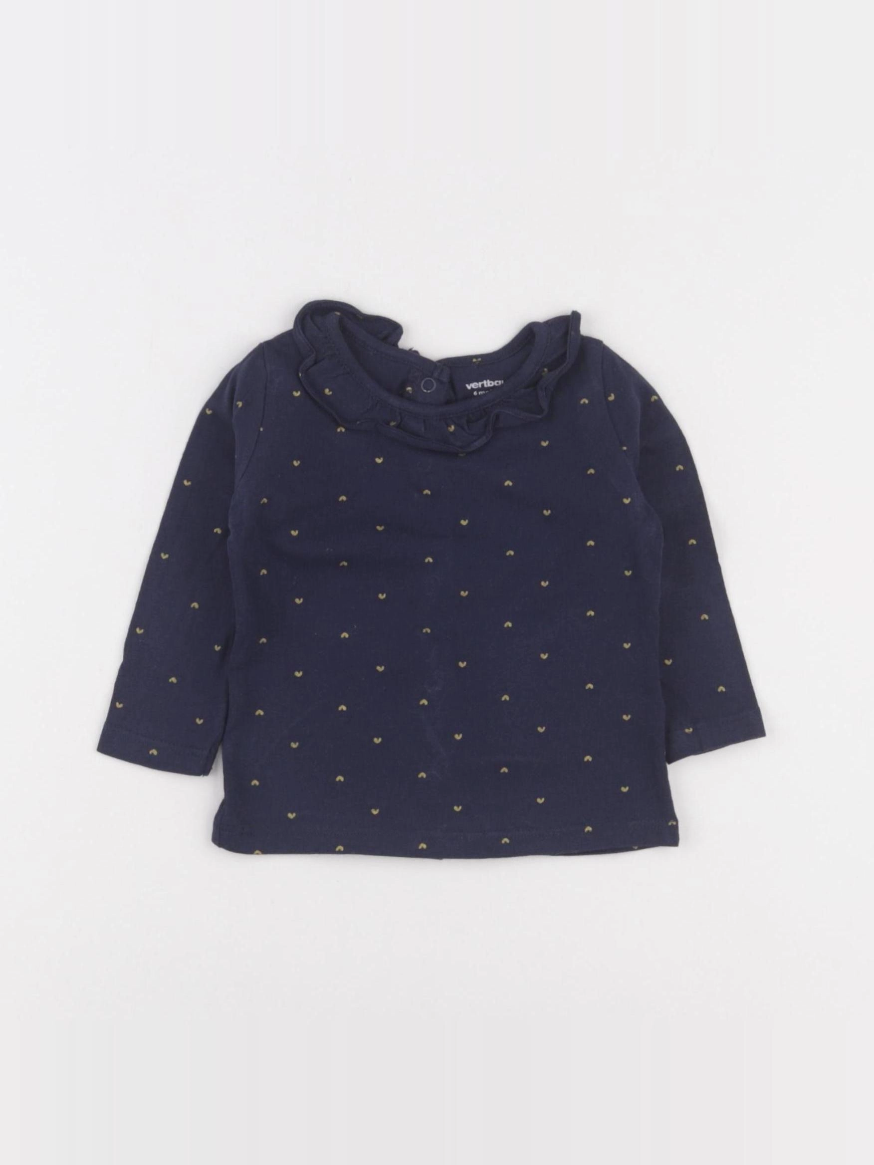 Vertbaudet - tee-shirt bleu - 6 mois