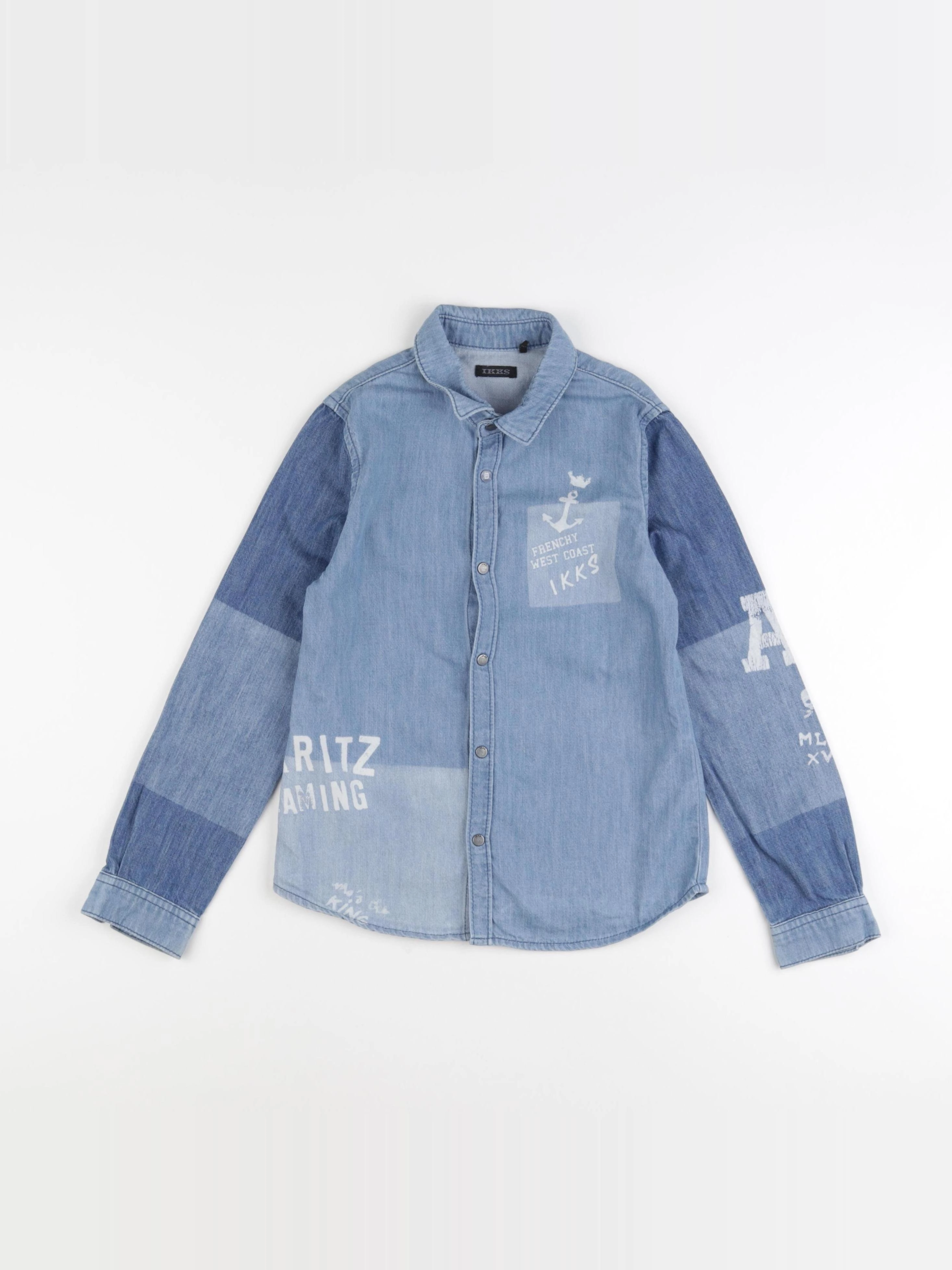 IKKS - chemise bleu - 8 ans