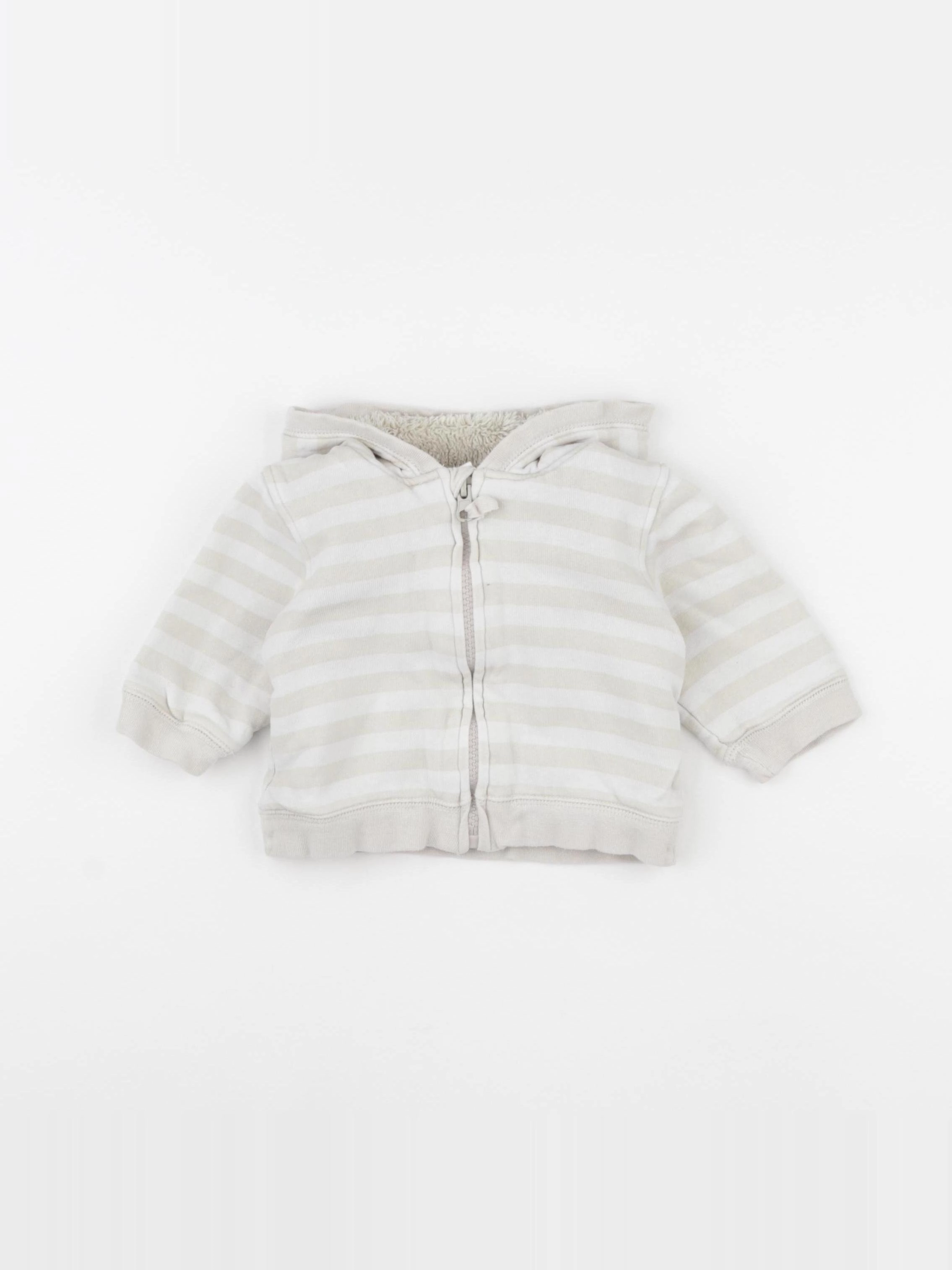 Vertbaudet - sweat beige - 3 mois