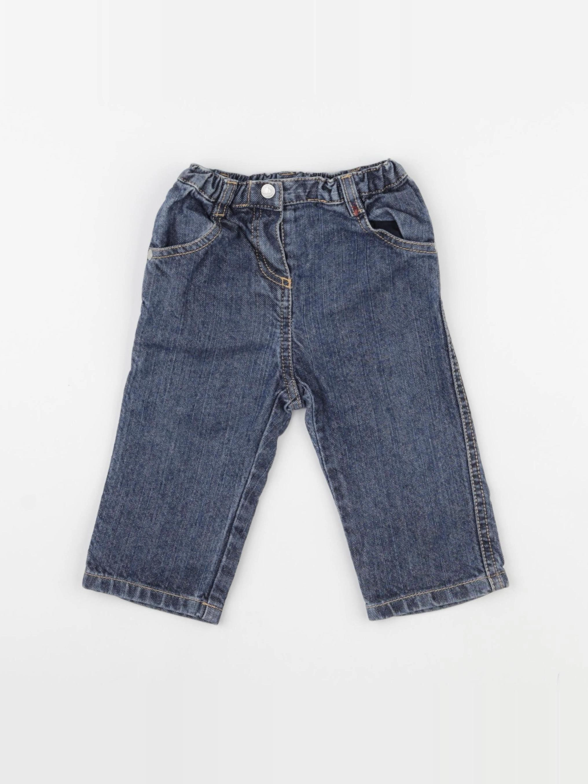 Petit Bateau - jean bleu - 12 mois