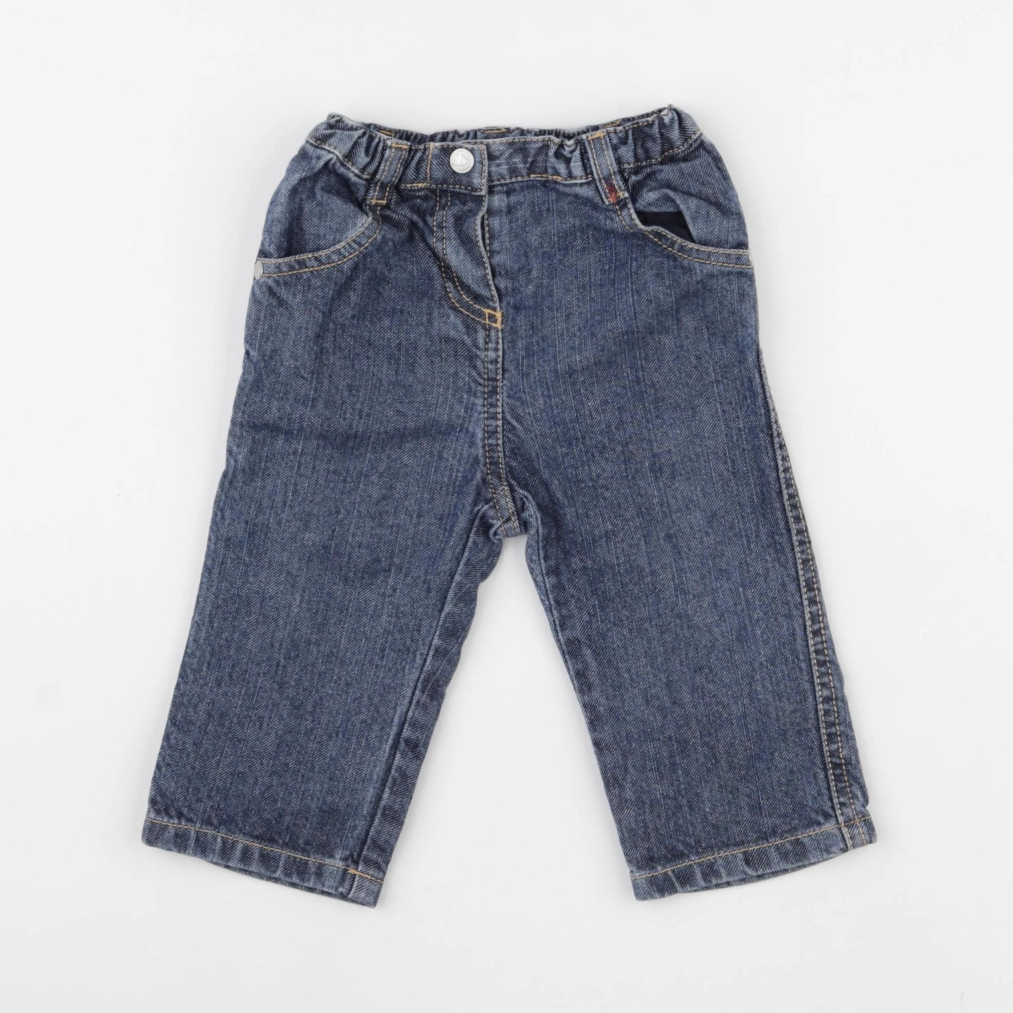 Petit Bateau - jean bleu - 12 mois