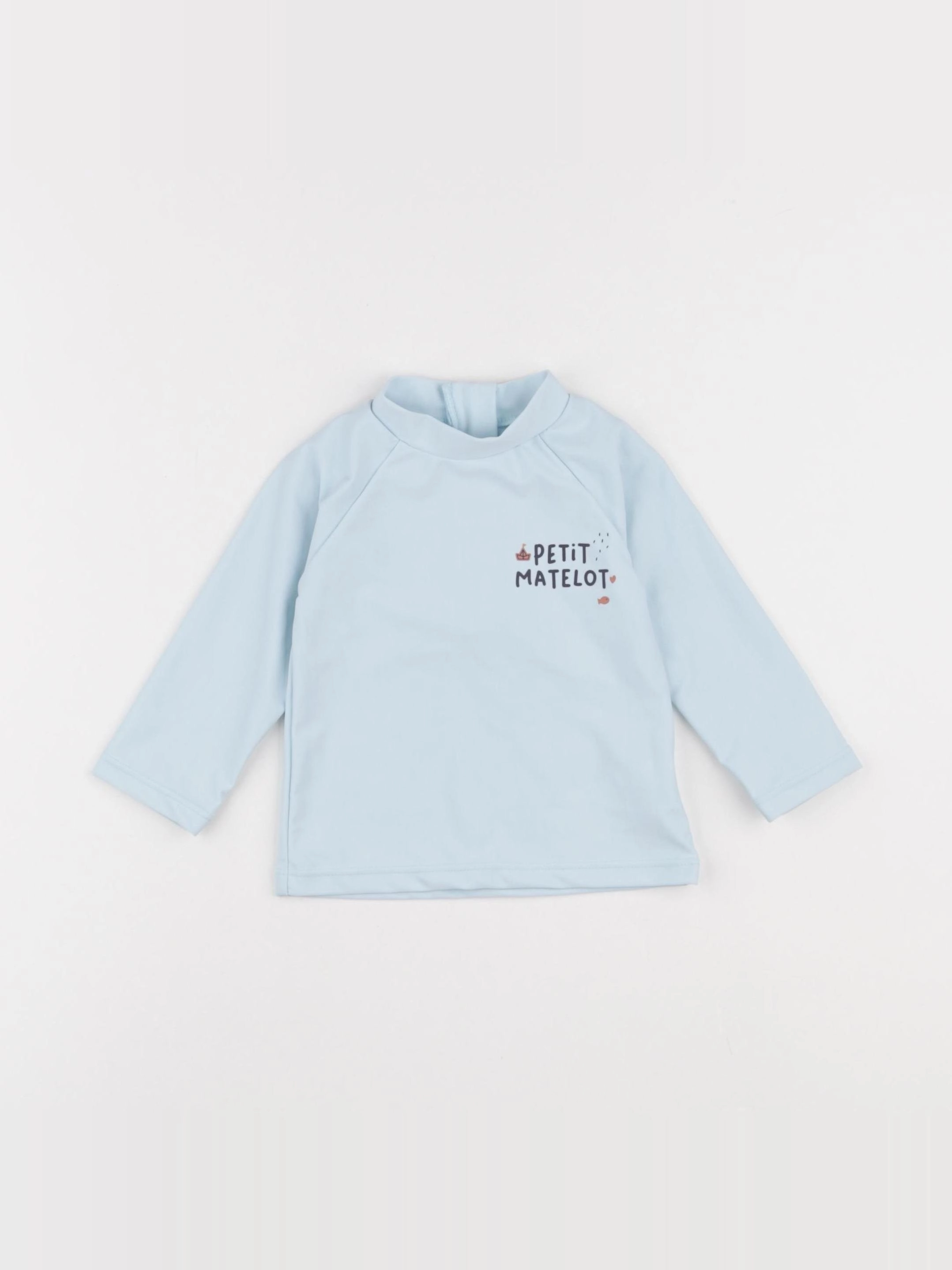 Vertbaudet - tee-shirt de bain bleu - 9 mois
