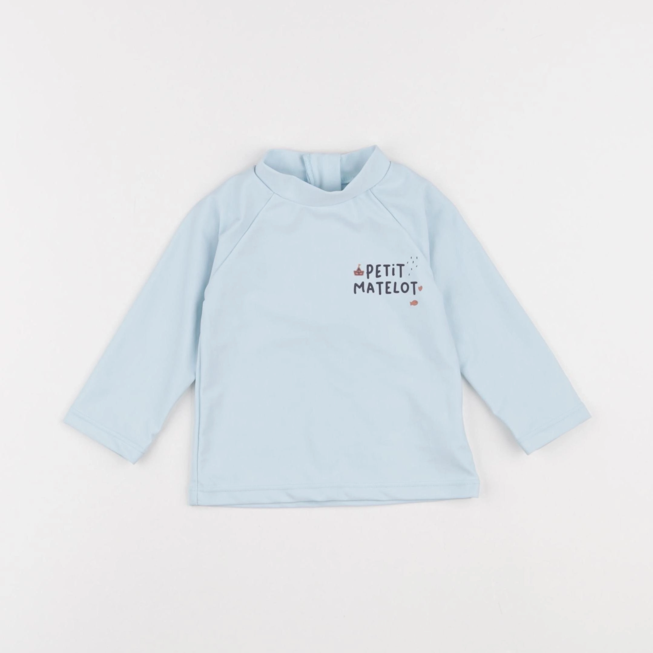 Vertbaudet - tee-shirt de bain bleu - 9 mois
