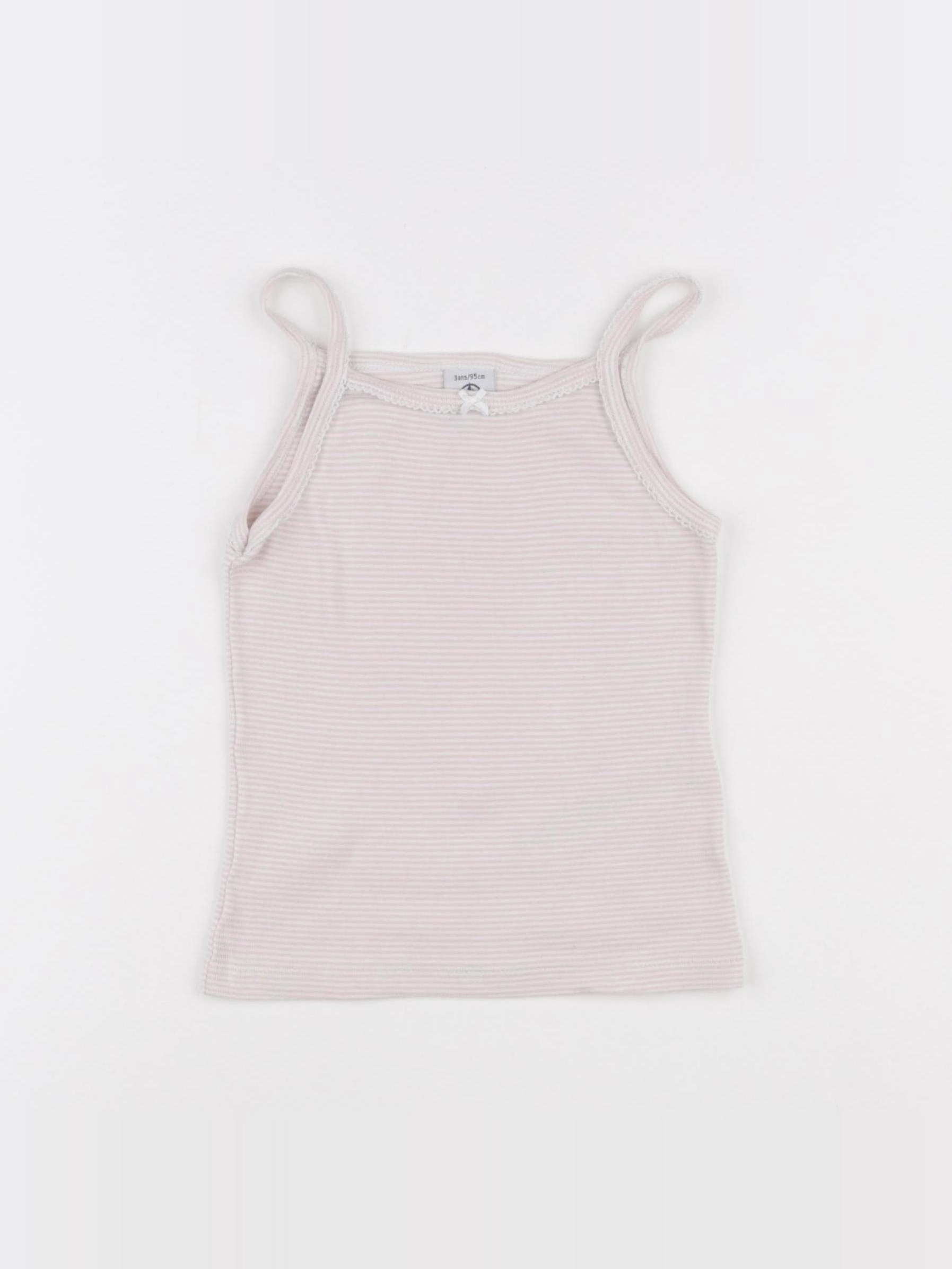 Petit Bateau - maillot de corps rose - 3 ans