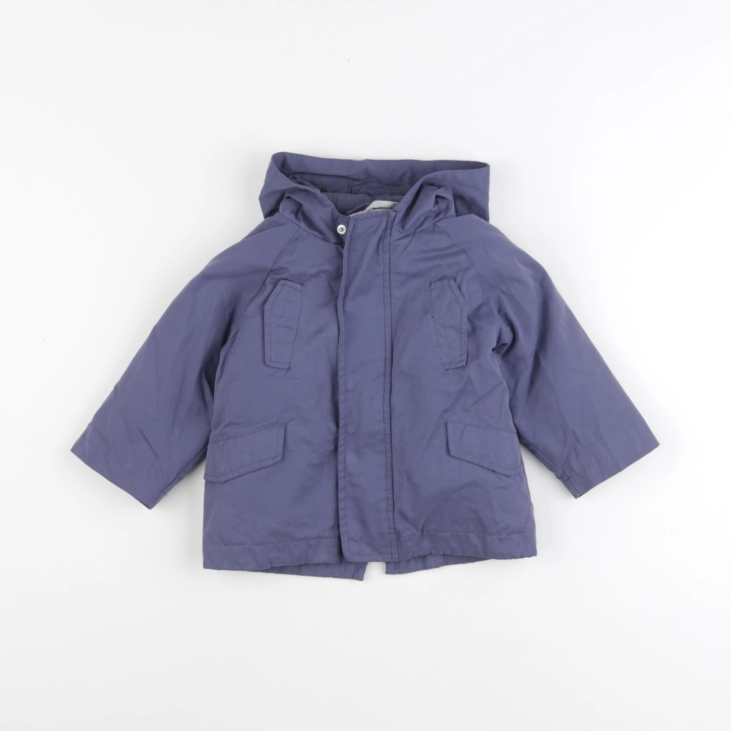 Vertbaudet - manteau bleu - 12 mois