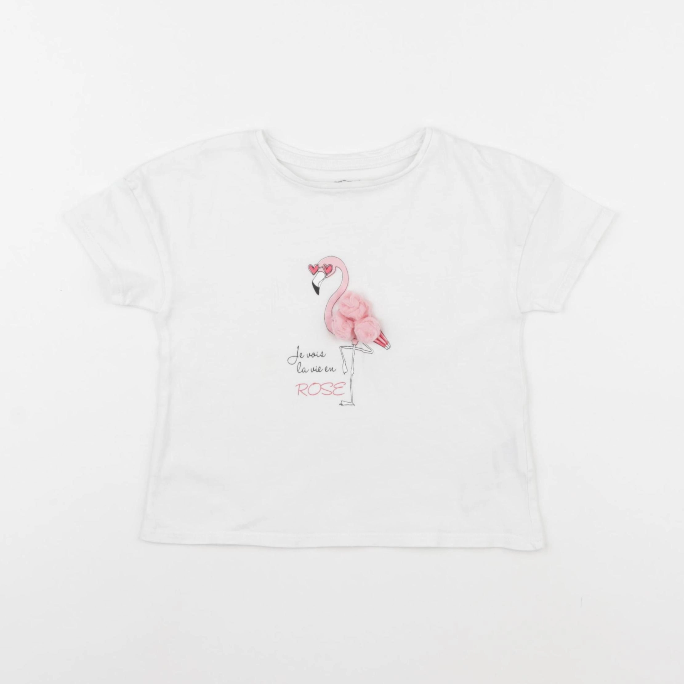 Vertbaudet - tee-shirt blanc - 2 ans