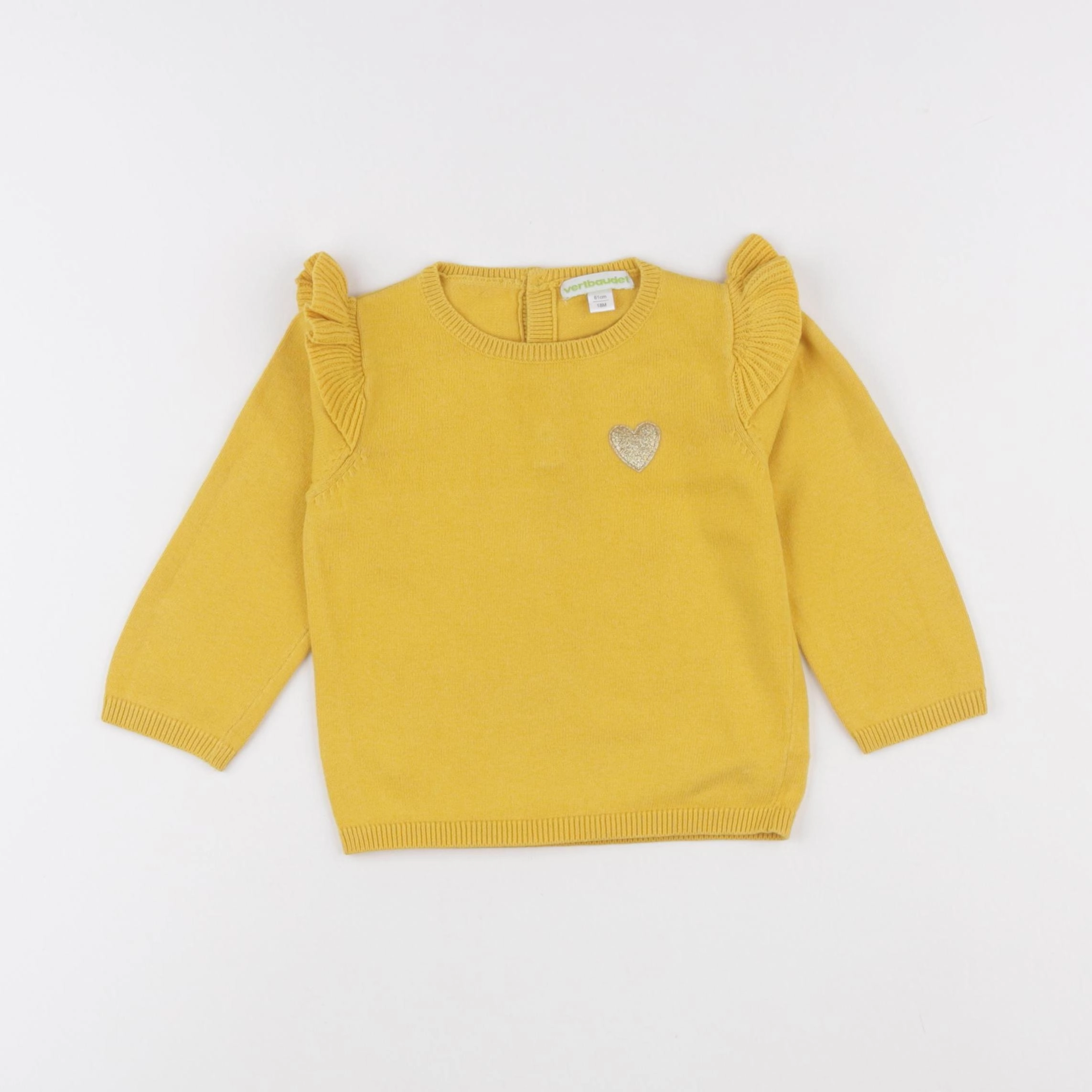 Vertbaudet - pull jaune - 18 mois