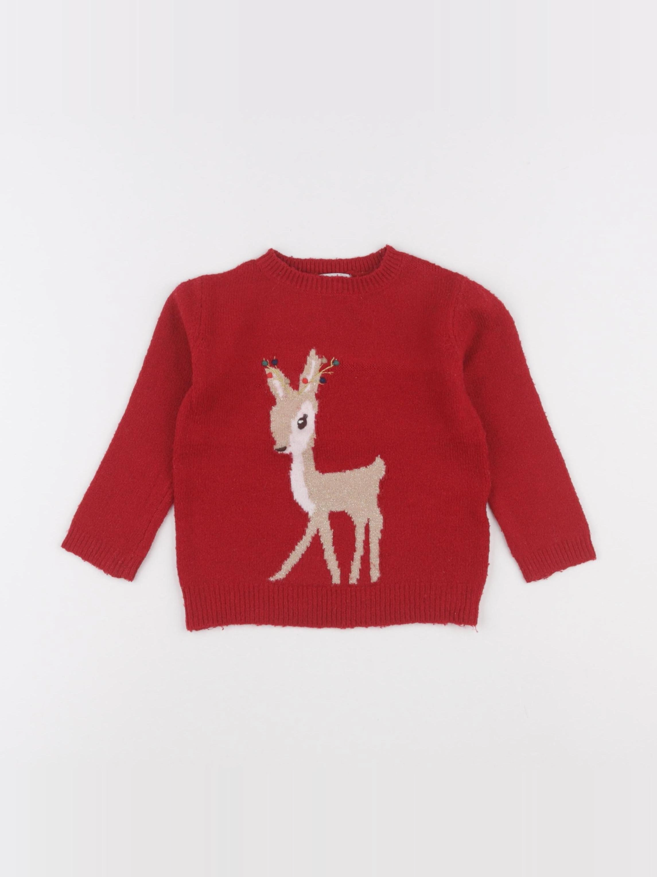 Vertbaudet - pull rouge - 2 ans