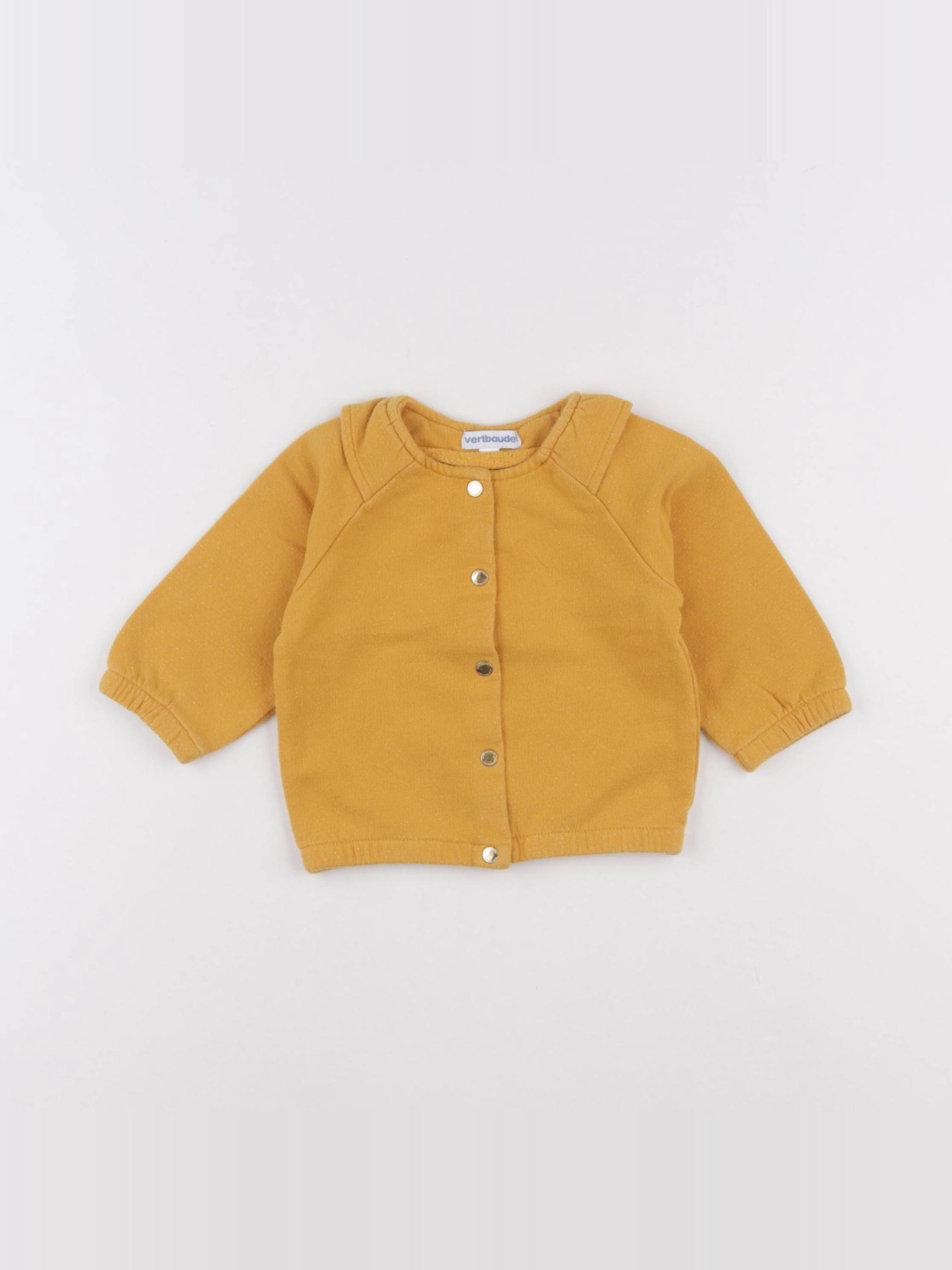 Vertbaudet - gilet jaune - 9 mois