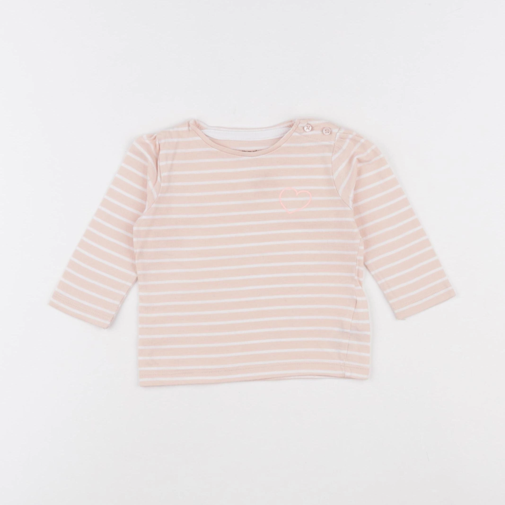 Vertbaudet - tee-shirt rose - 6 mois