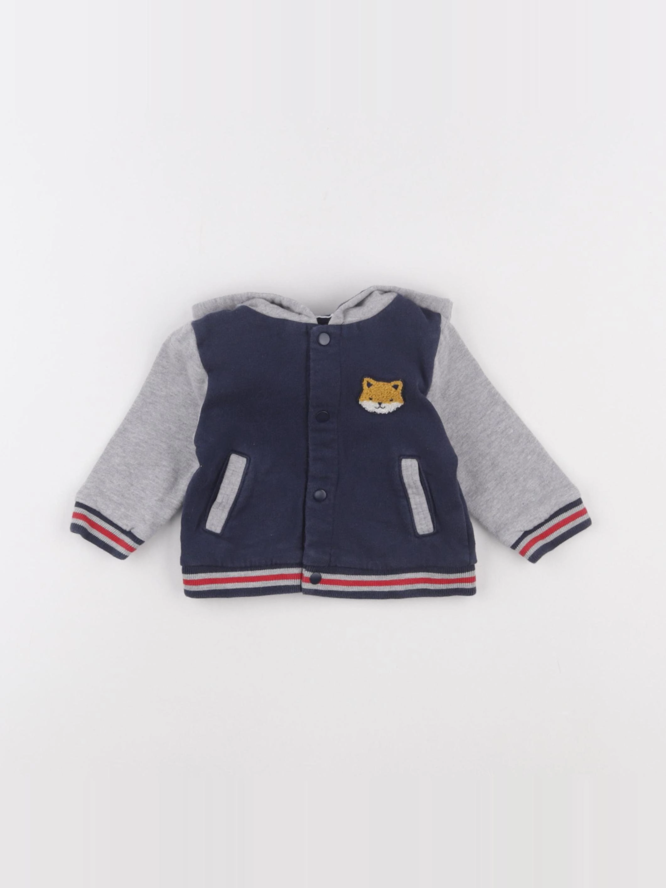 Boutchou - sweat bleu, gris - 6 mois