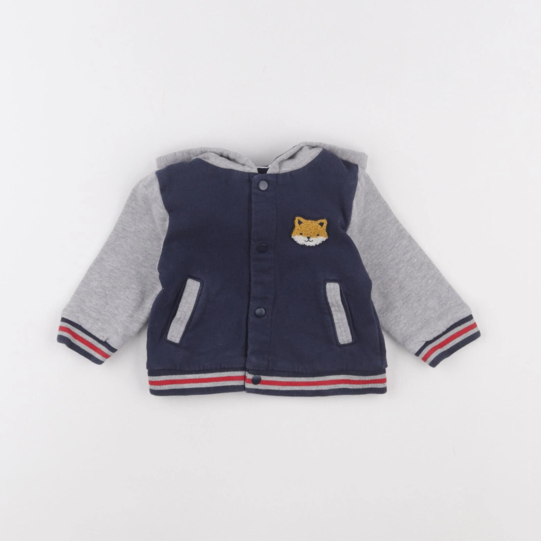 Boutchou - sweat bleu, gris - 6 mois