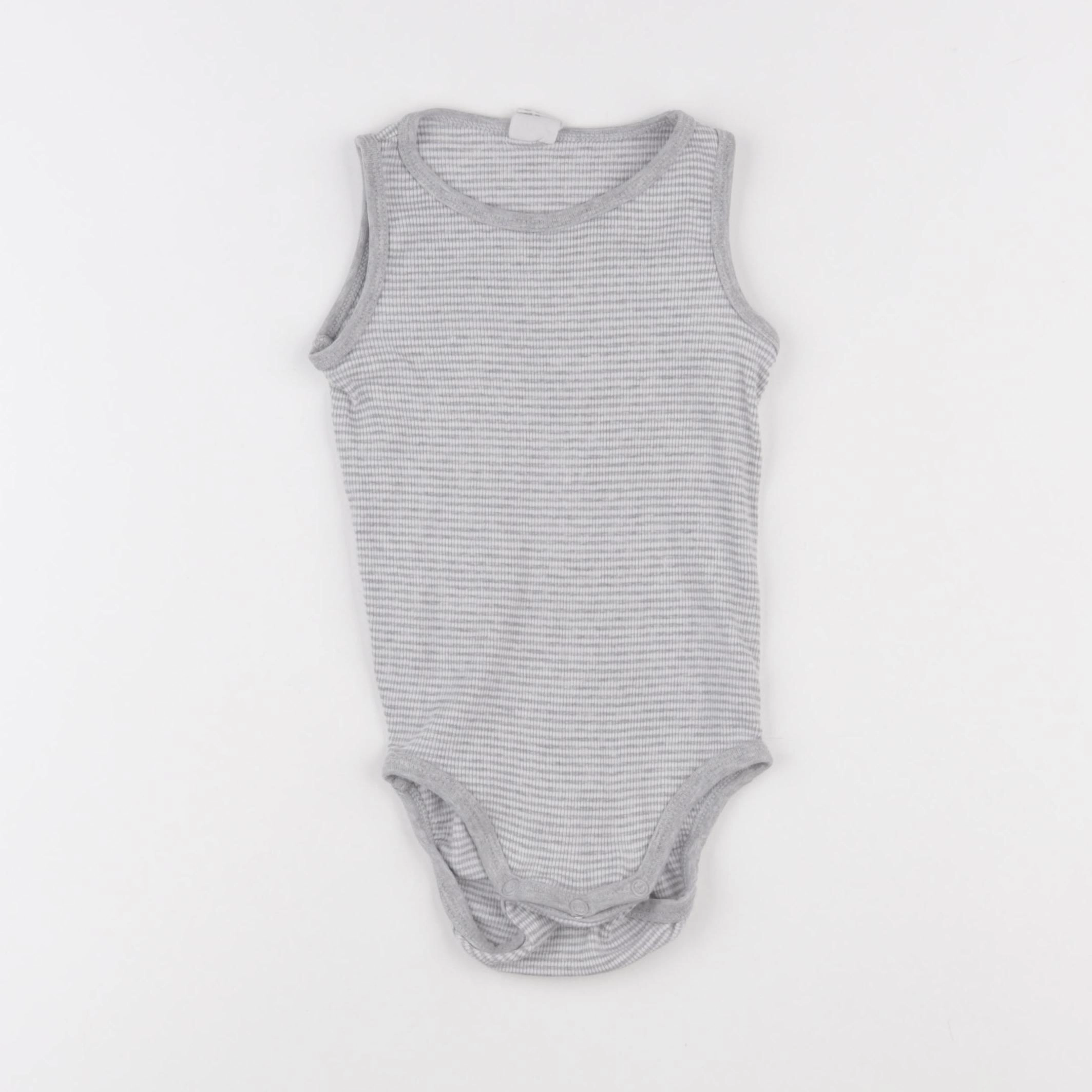H&M - body gris - 12/18 mois
