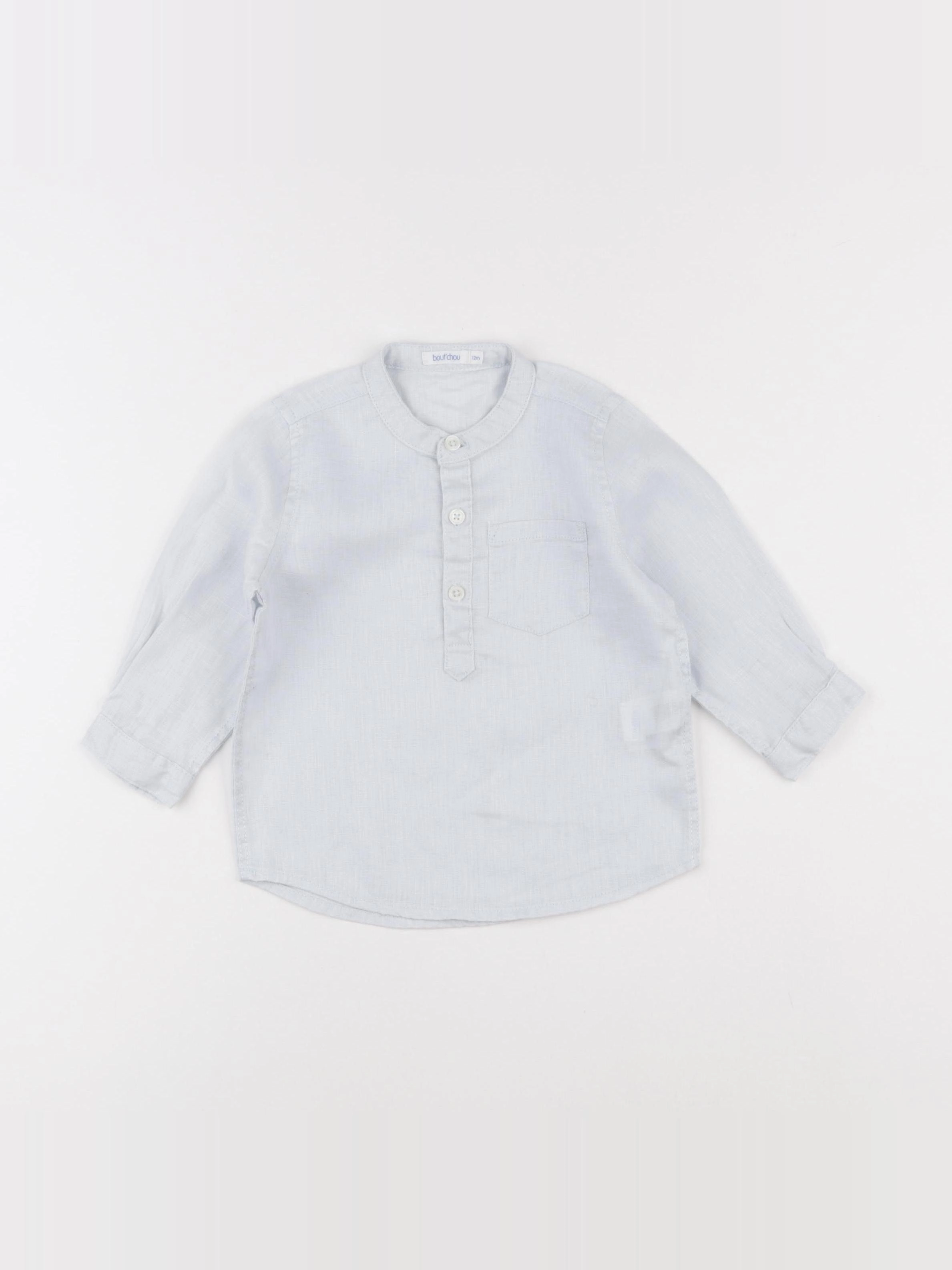 Boutchou - blouse bleu - 12 mois