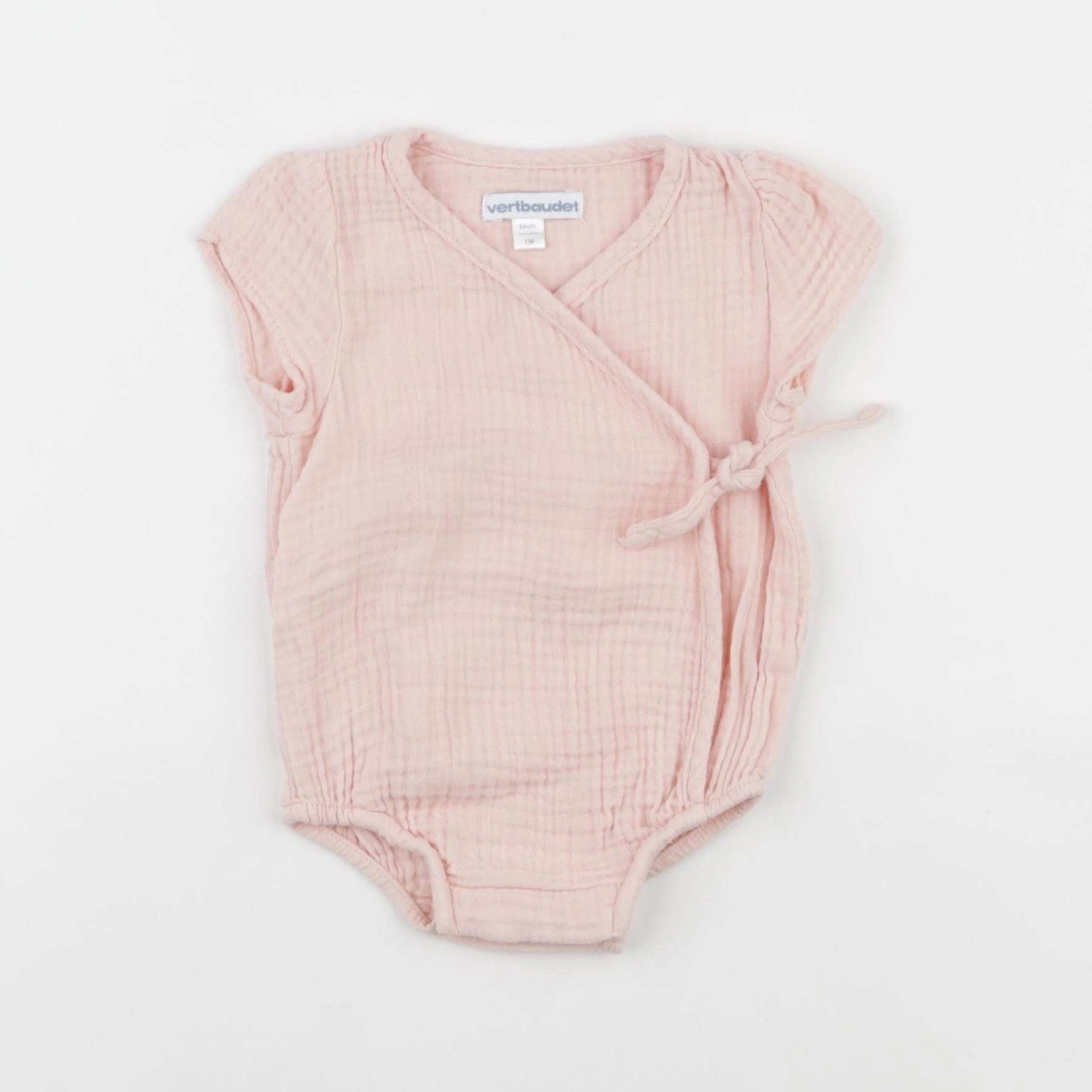 Vertbaudet - combinaison rose - 1 mois