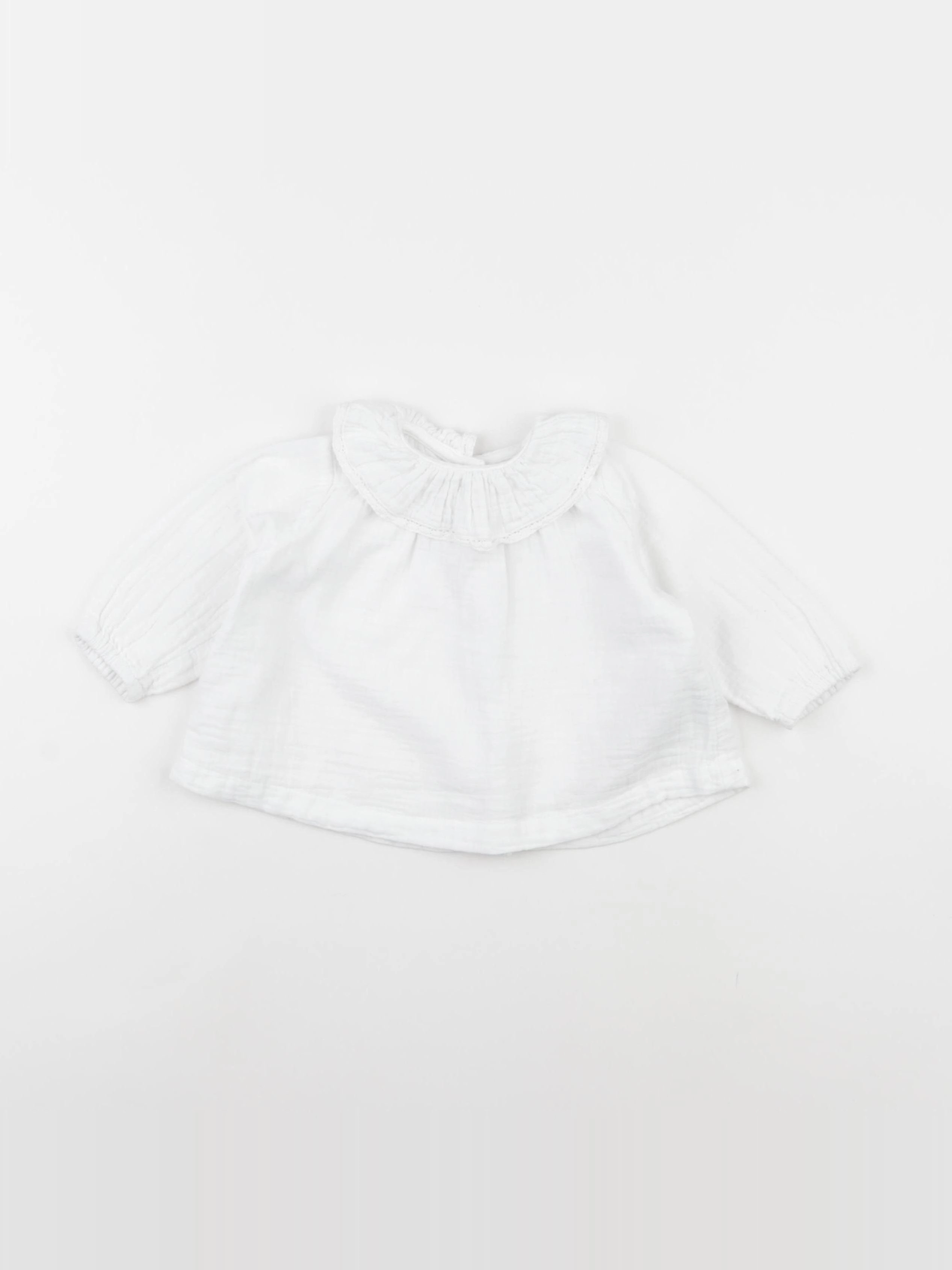 Vertbaudet - blouse blanc - 6 mois