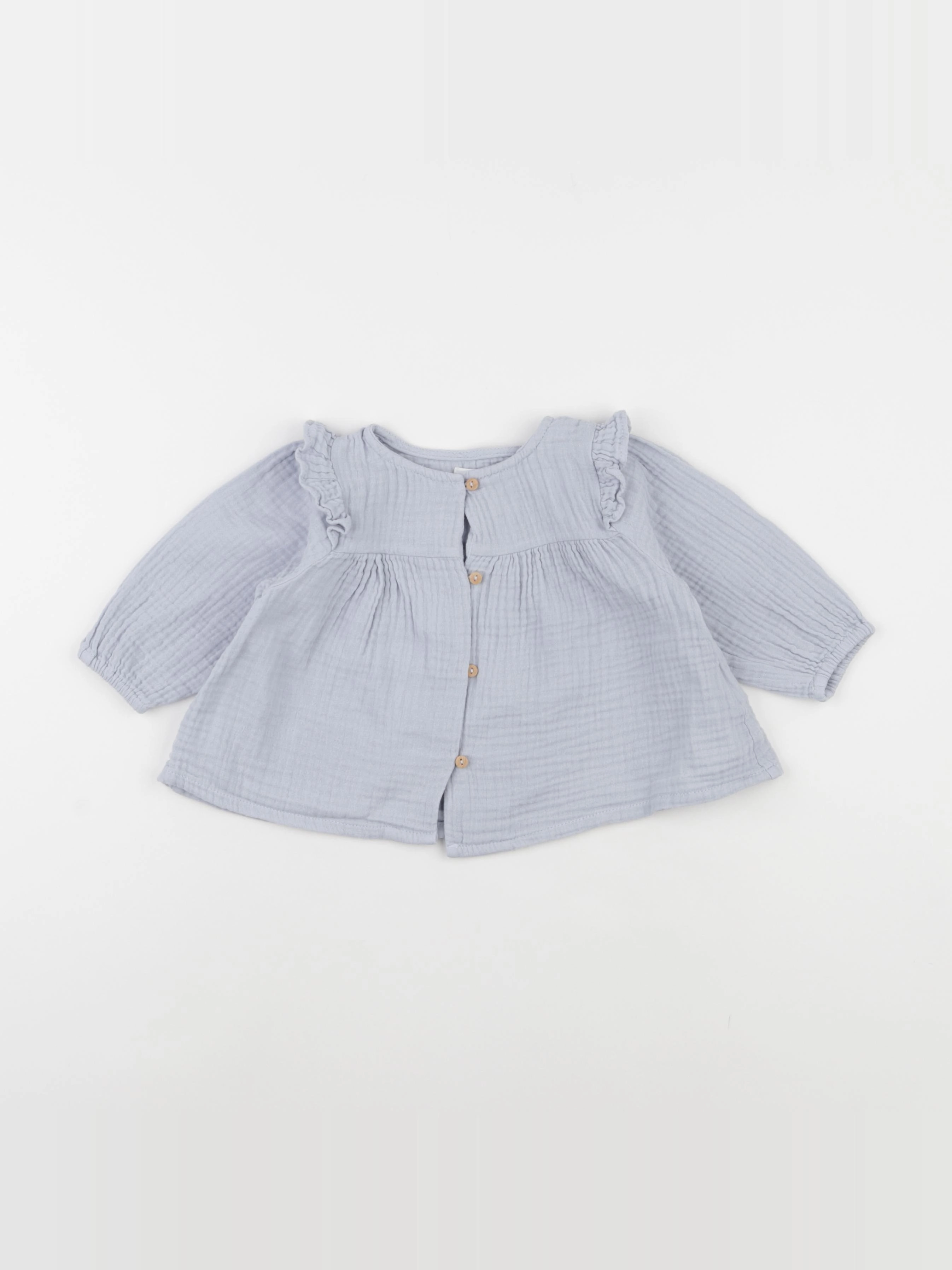 Vertbaudet - blouse bleu - 9 mois