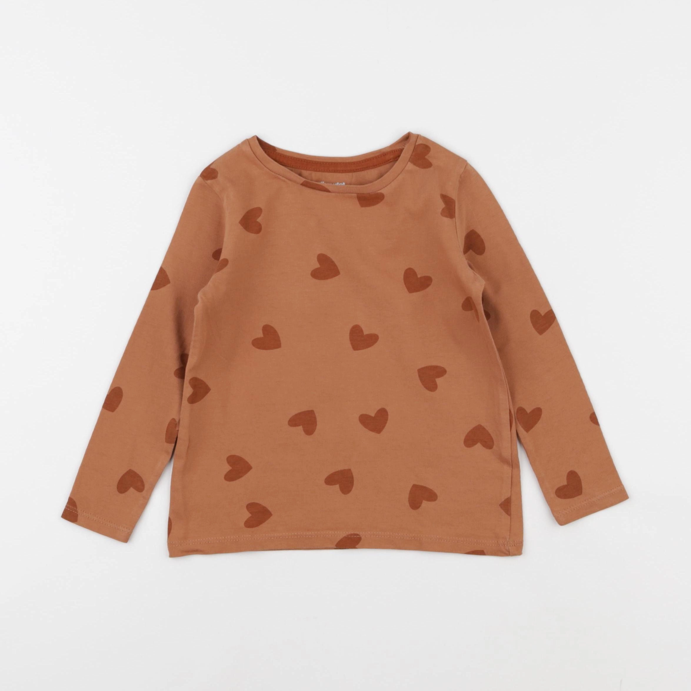 Vertbaudet - tee-shirt marron - 3 ans