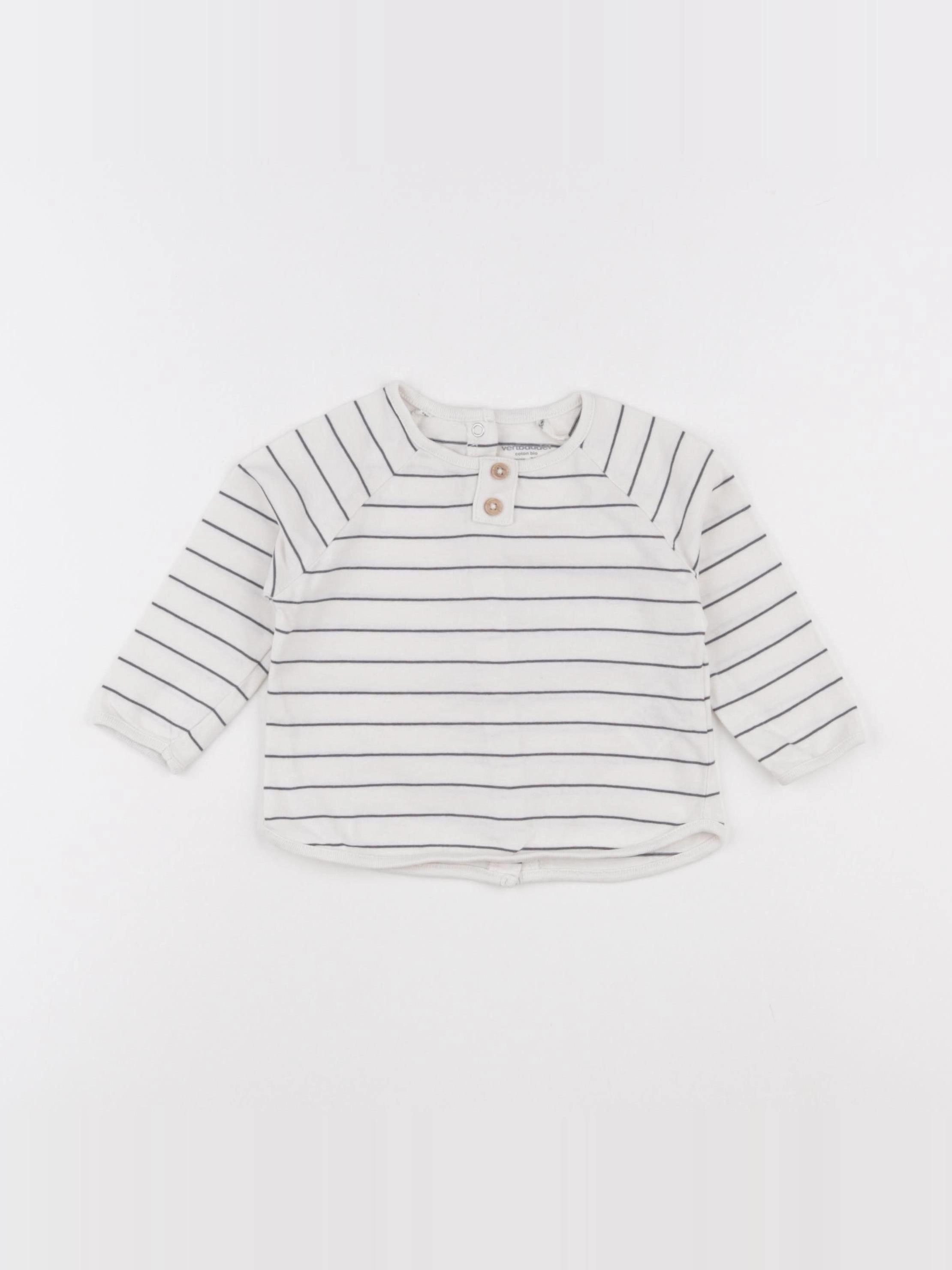 Vertbaudet - tee-shirt blanc - 9 mois