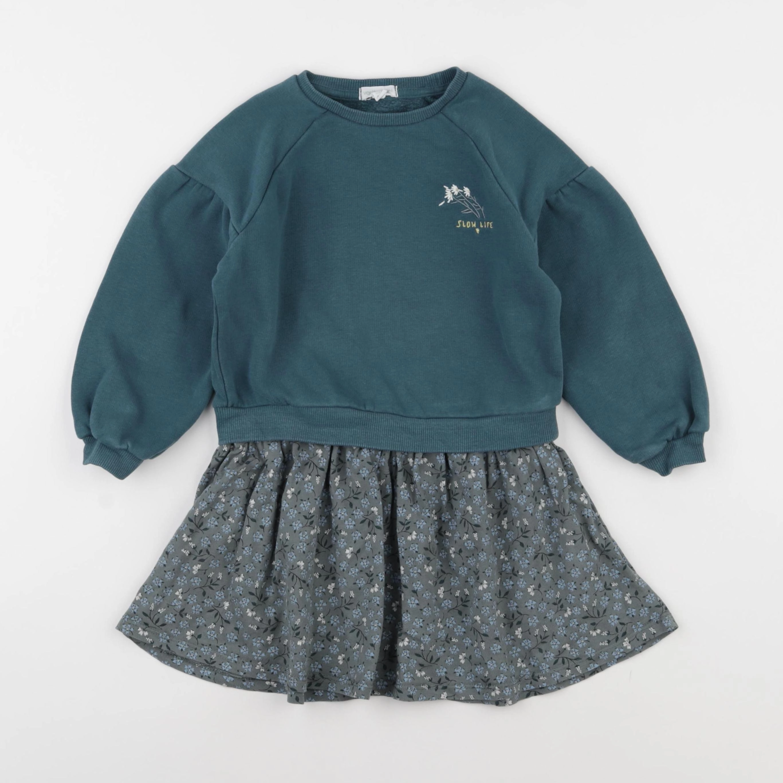Vertbaudet - robe vert - 4 ans