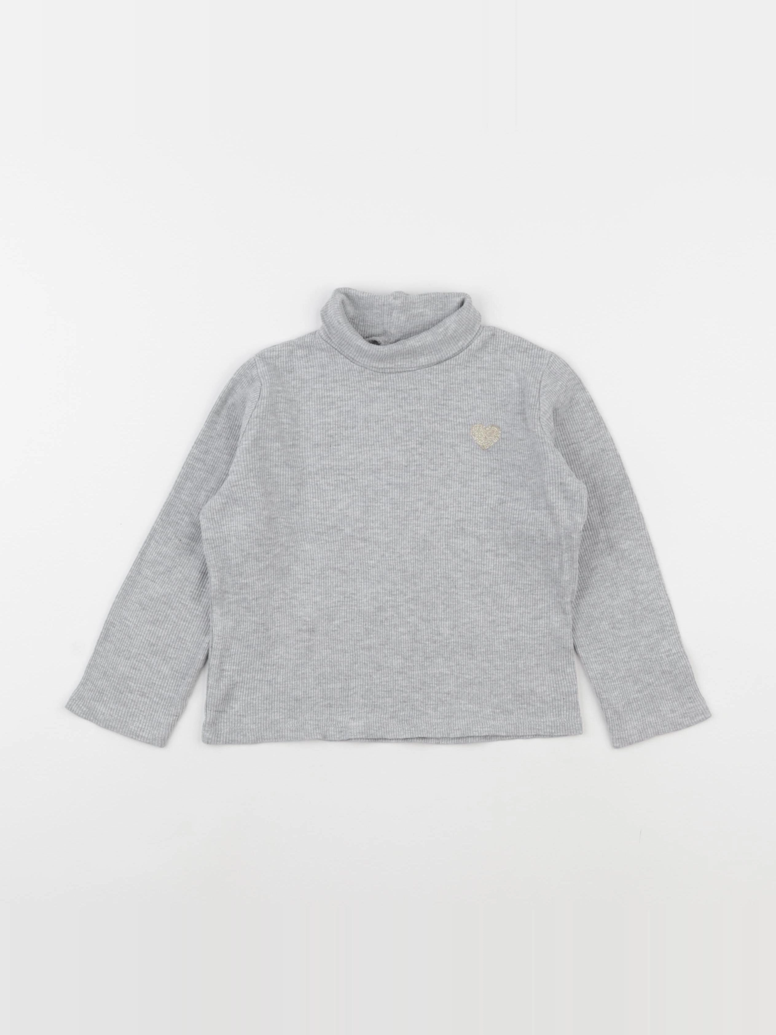 Vertbaudet - sous-pull gris - 5 ans