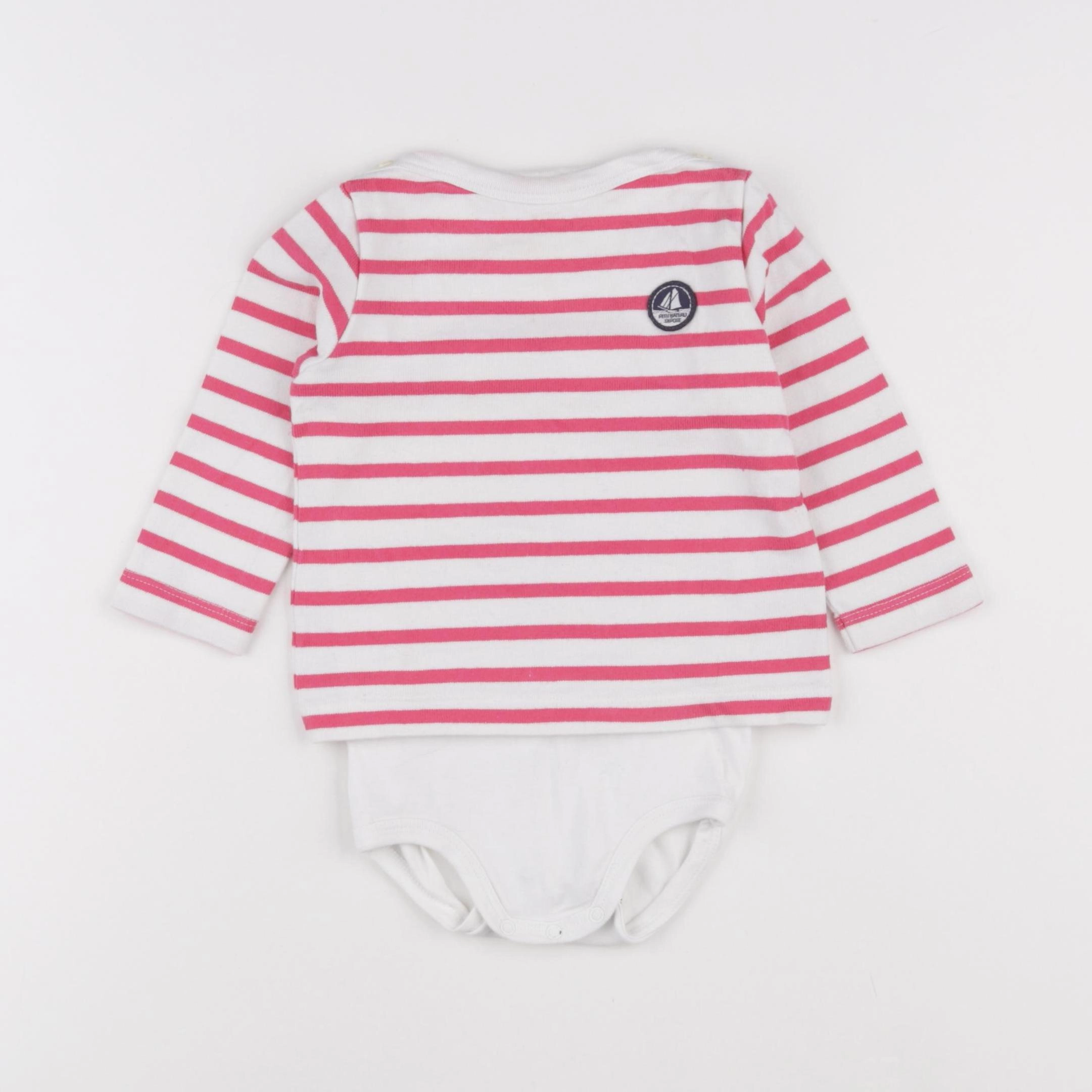 Petit Bateau - body tee-shirt rouge - 18 mois
