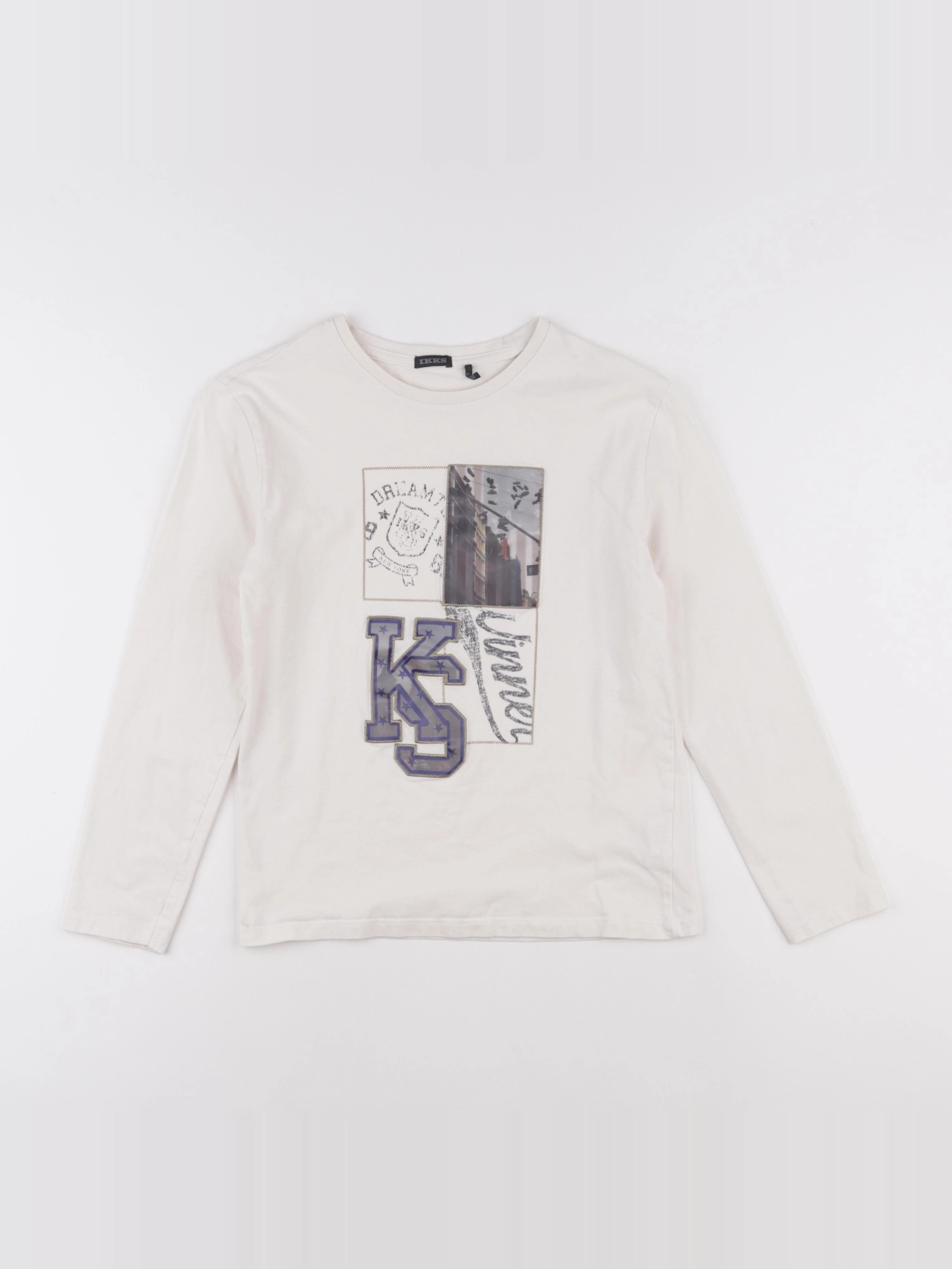 IKKS - tee-shirt beige - 10 ans