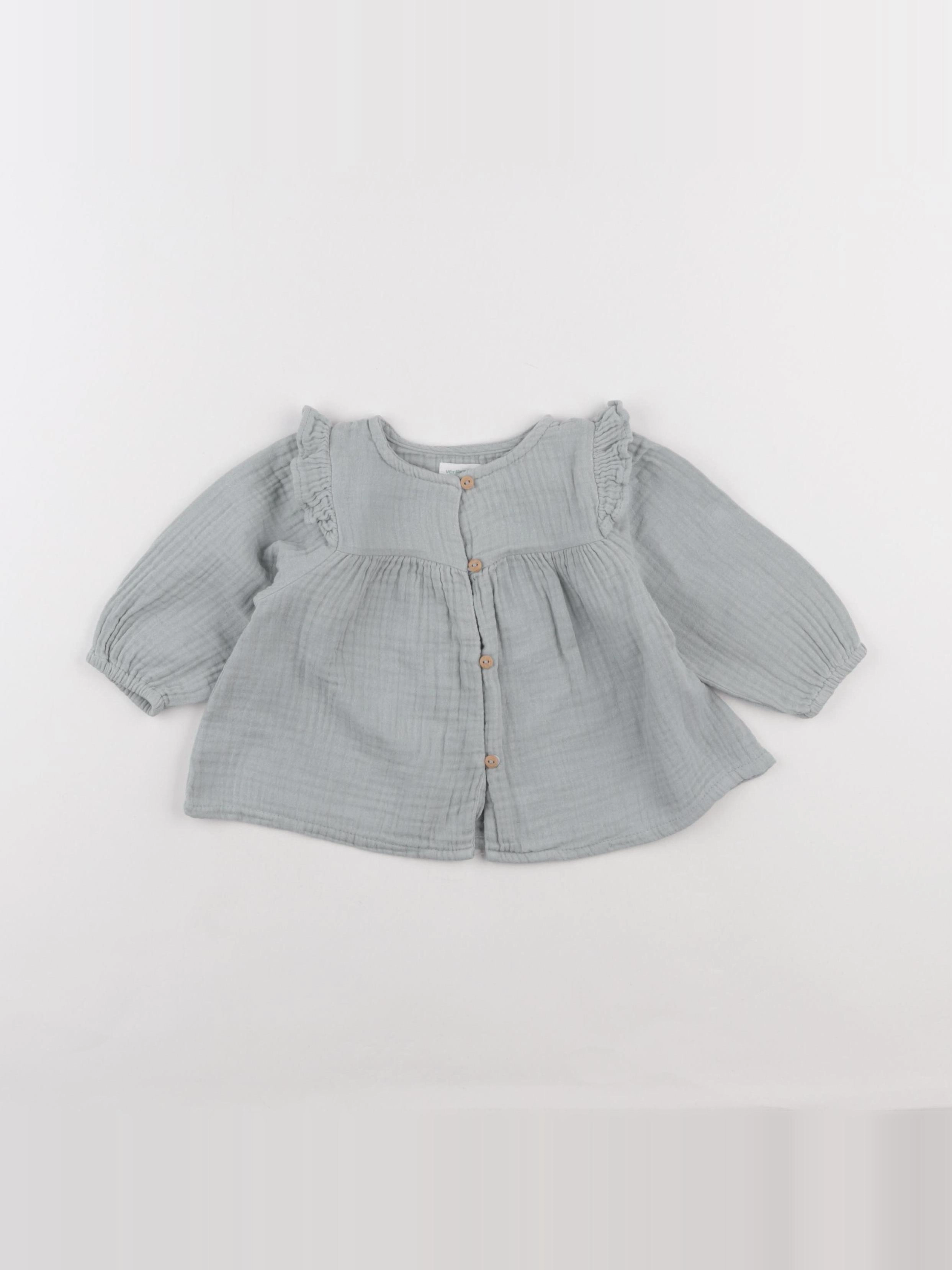 Vertbaudet - blouse vert - 6 mois