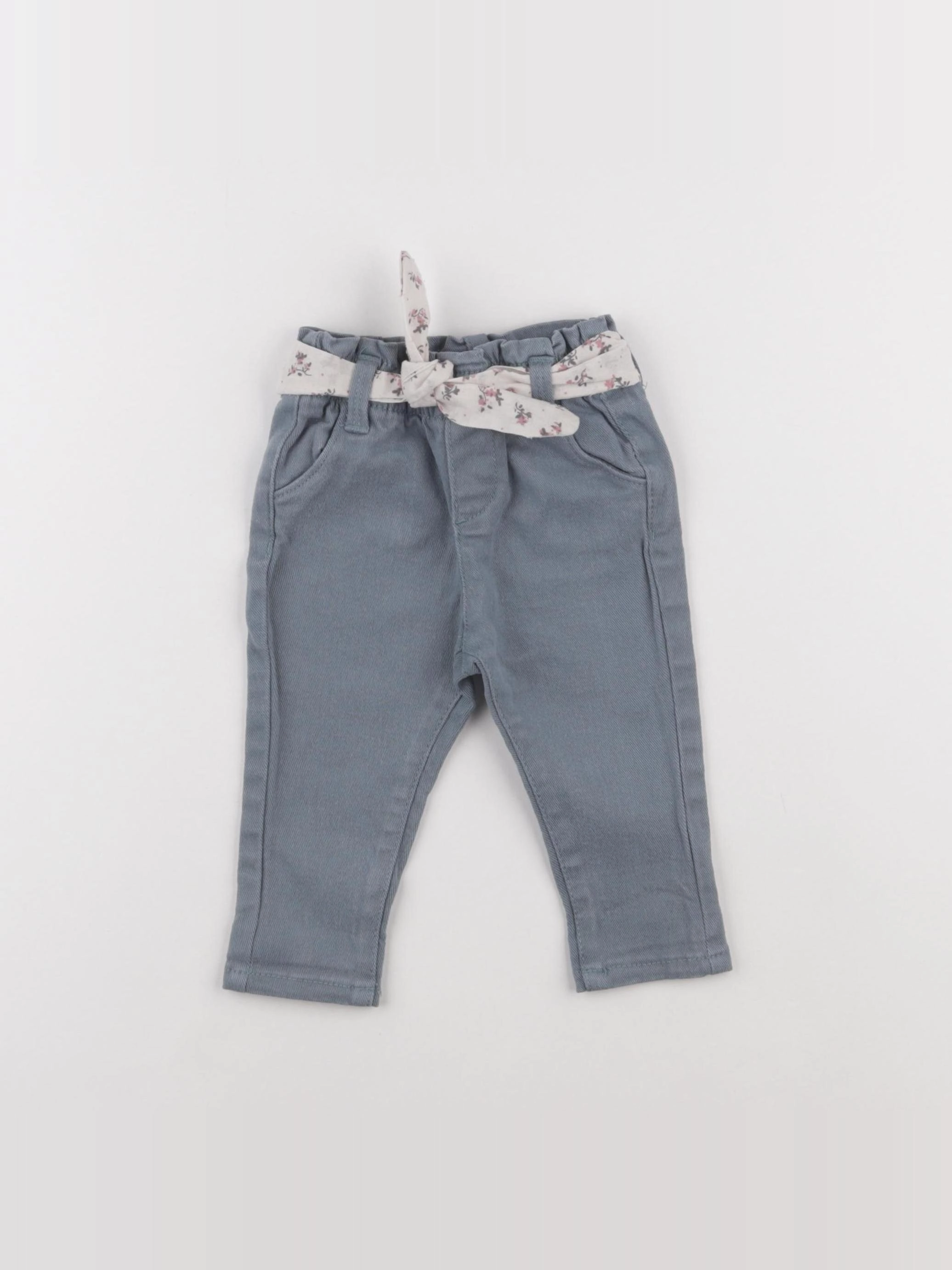 Vertbaudet - jean gris - 6 mois
