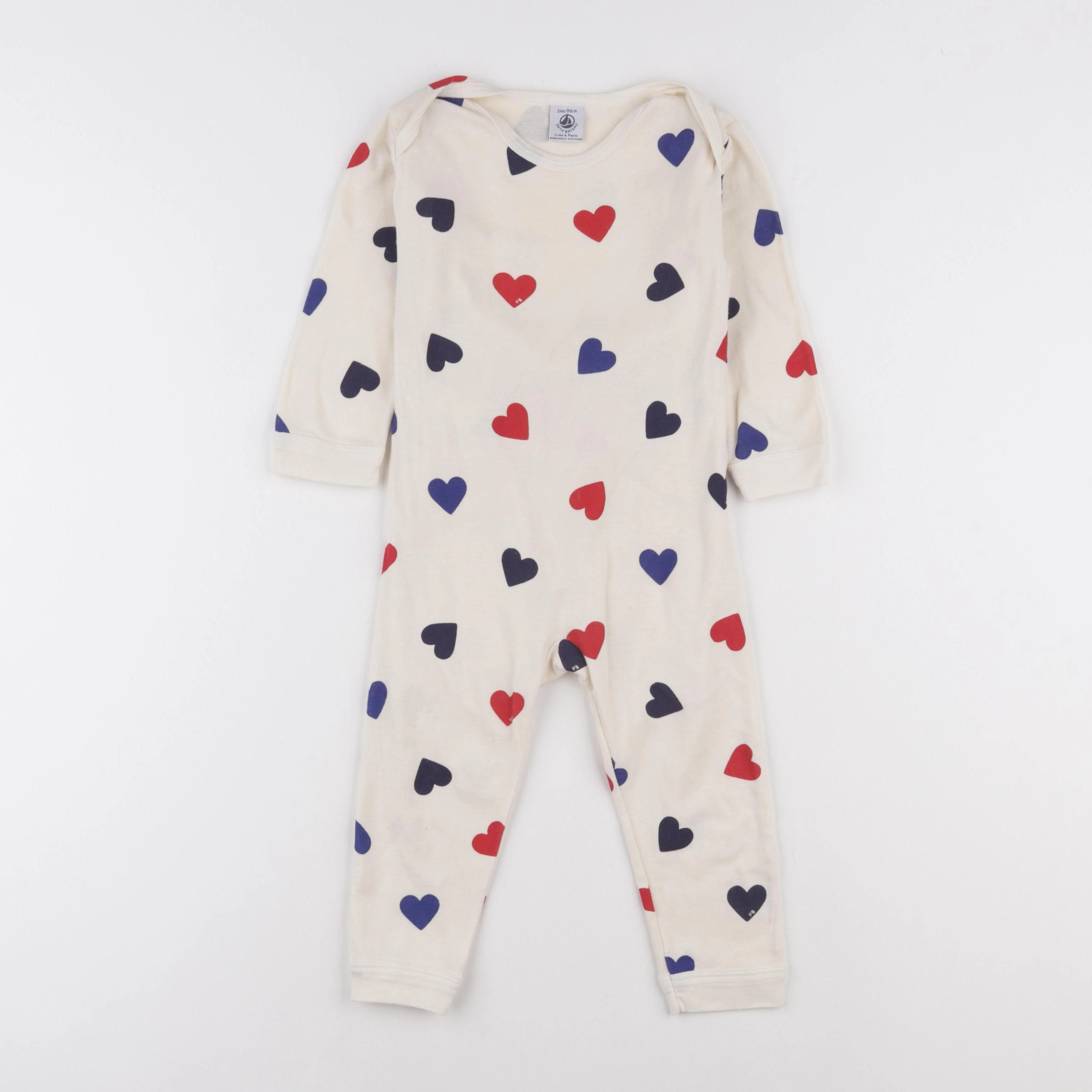 Petit Bateau - pyjama coton beige - 24 mois