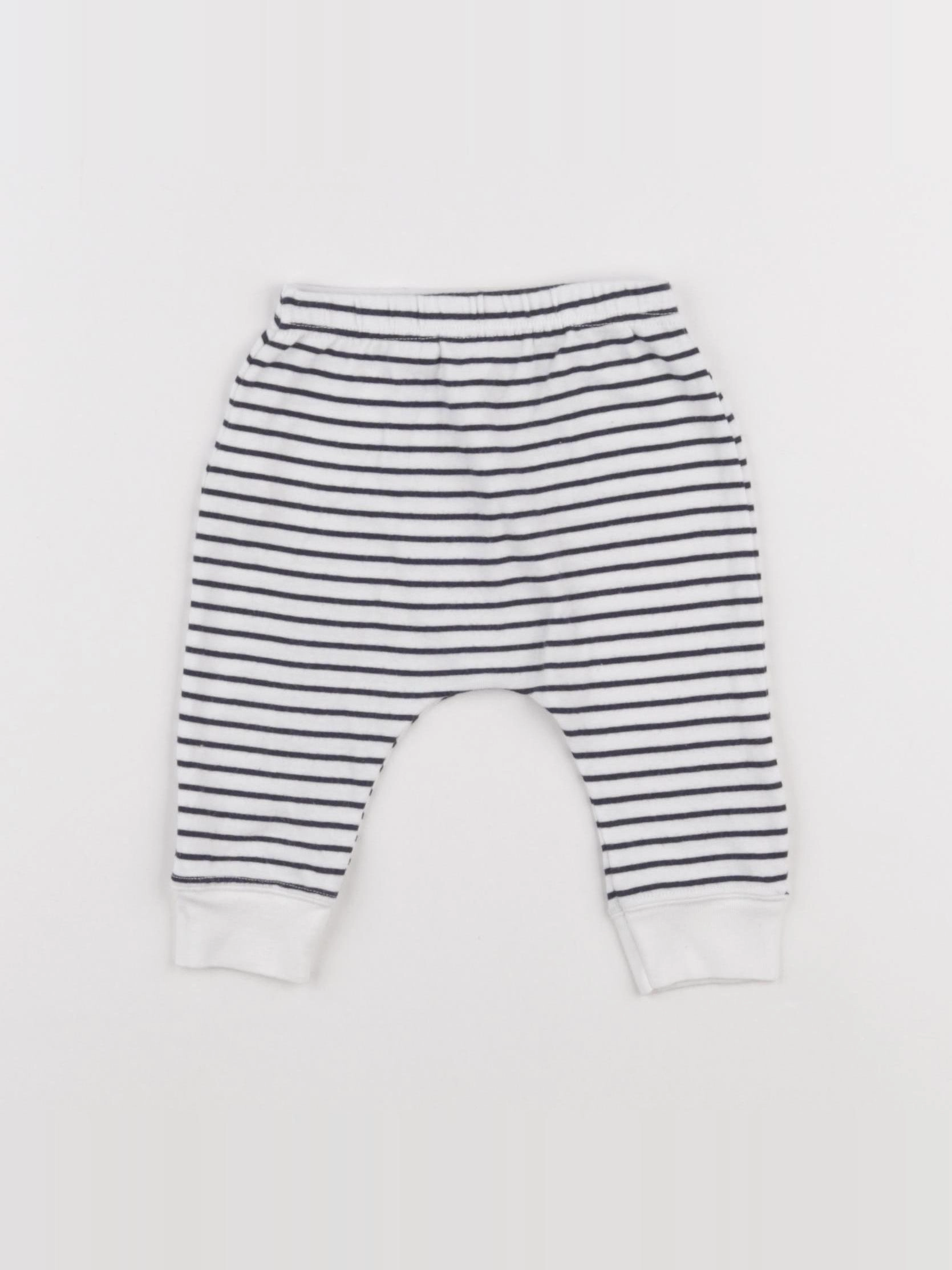 Petit Bateau - sarouel coton bleu - 6 mois